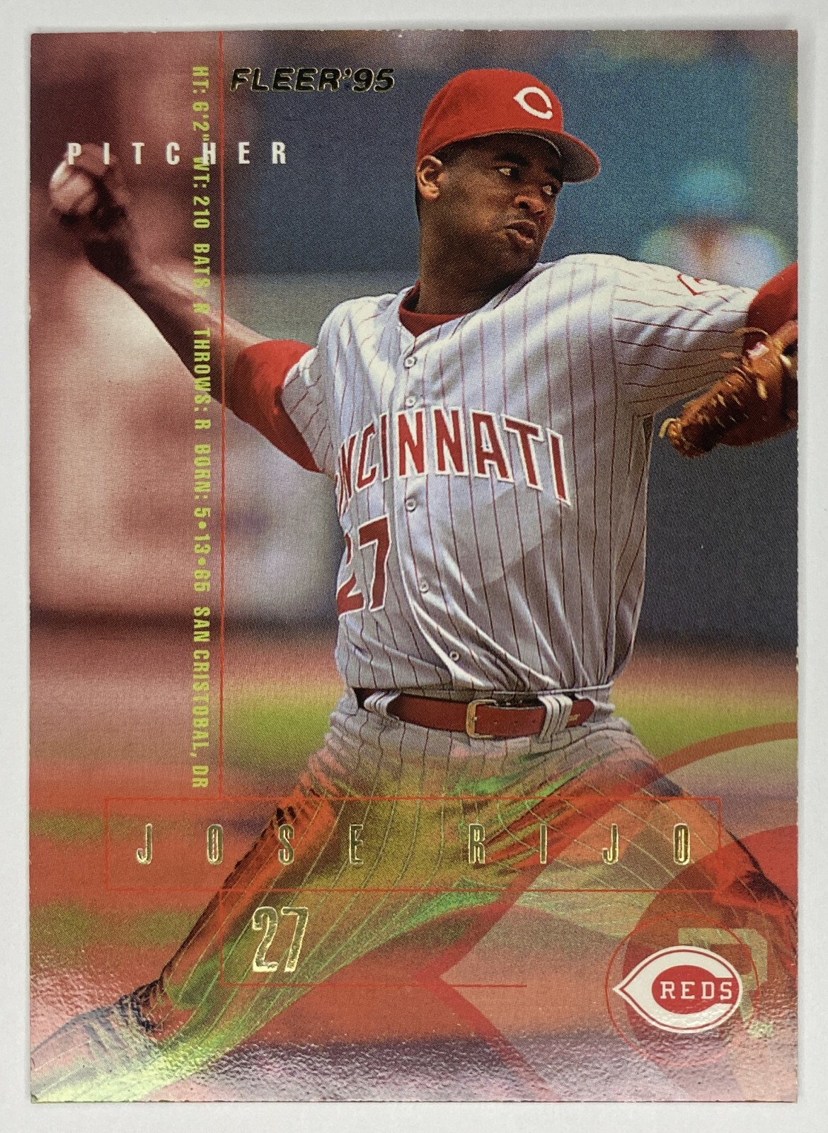 1995 Fleer Jose Rijo #443 Cincinnati Reds front