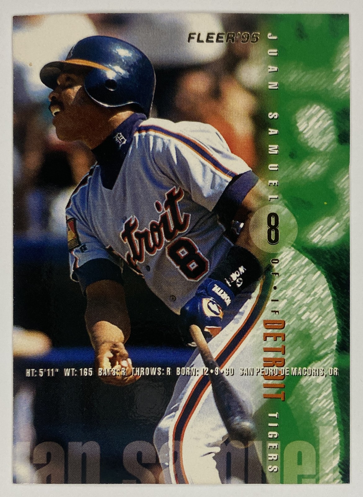 1995 Fleer Juan Samuel #60 Detroit Tigers front