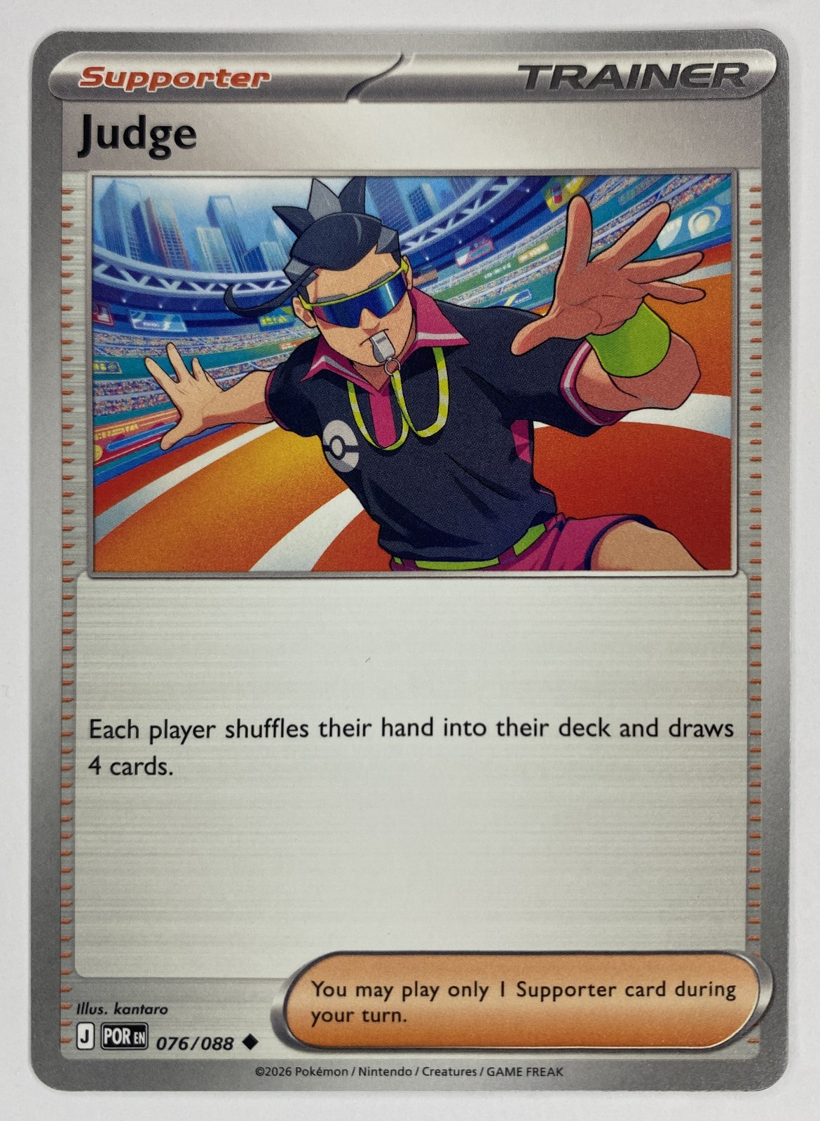 2026 Pokemon Perfect Order Judge #076/088 Uncommon Trainer front