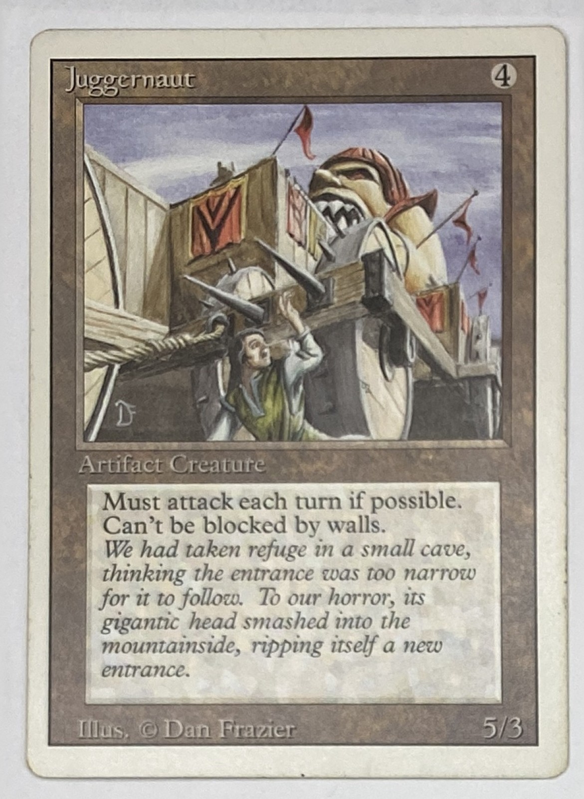 1994 Magic: The Gathering Revised Edition Juggernaut Uncommon front