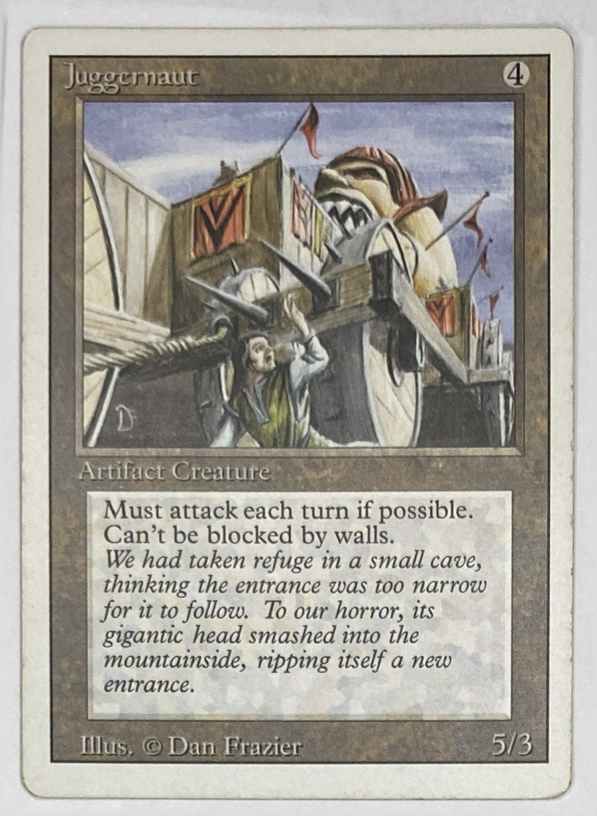 1994 Magic: The Gathering Revised Edition Juggernaut Uncommon front