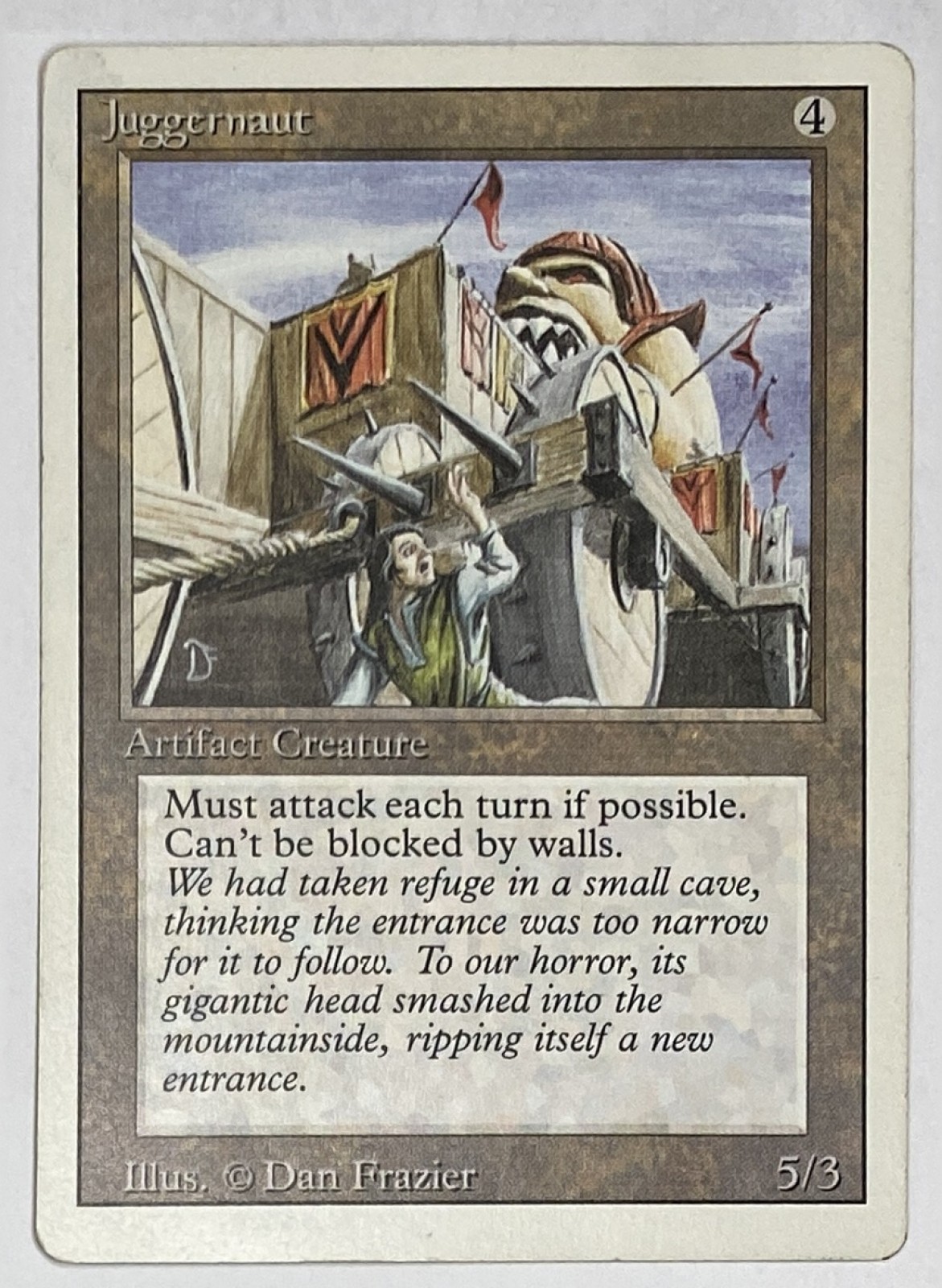 1994 Magic: The Gathering Revised Edition Juggernaut Uncommon front