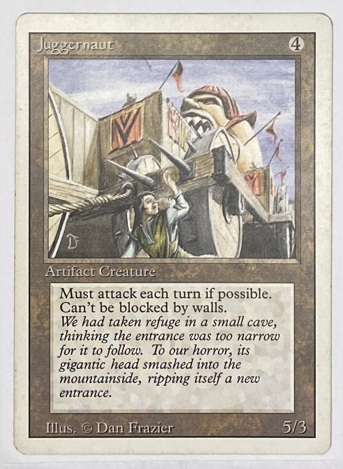 1994 Magic: The Gathering Revised Edition Juggernaut Uncommon front