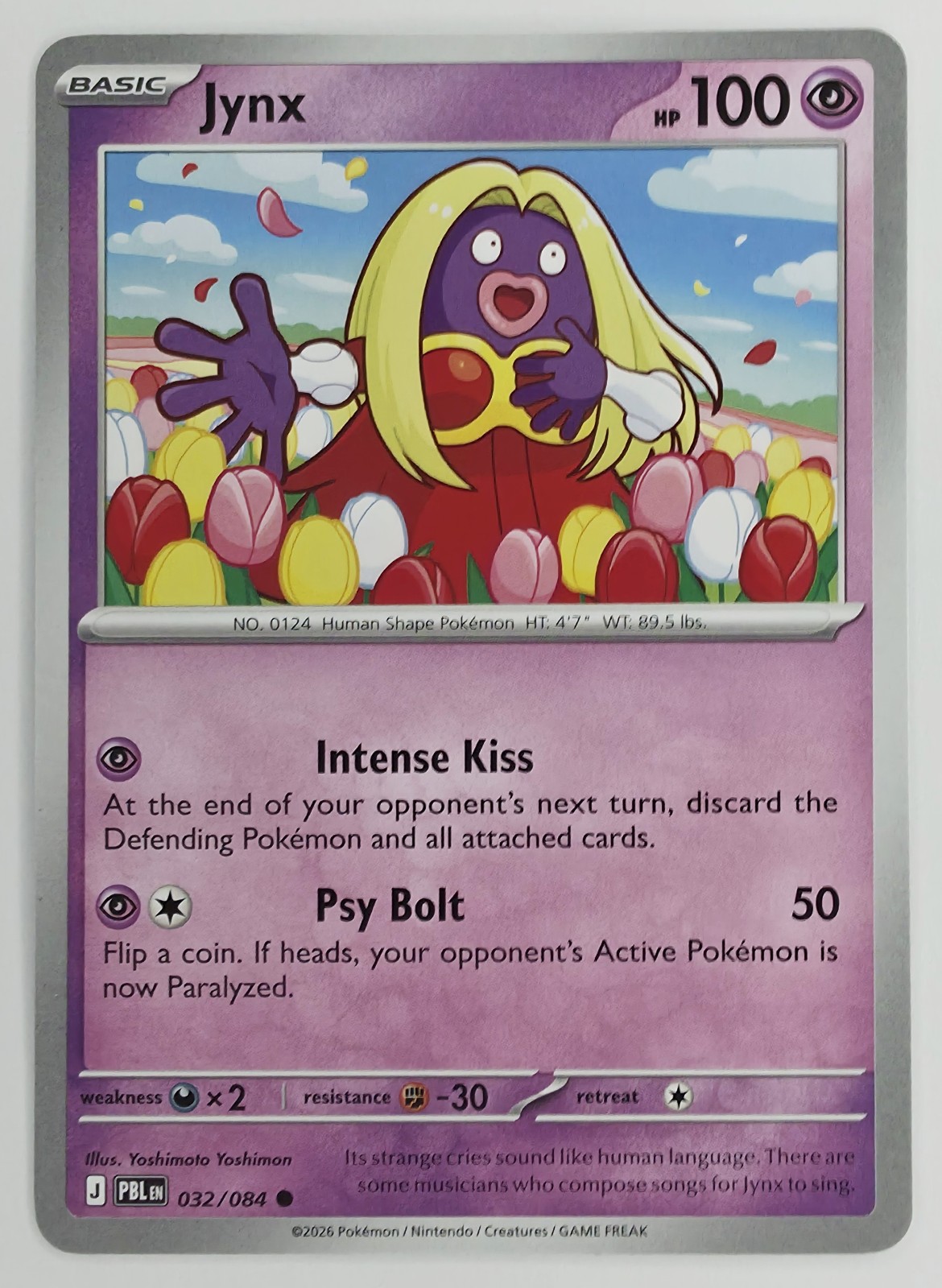 2026 Pokemon Pitch Black Jynx #032/084 Common front