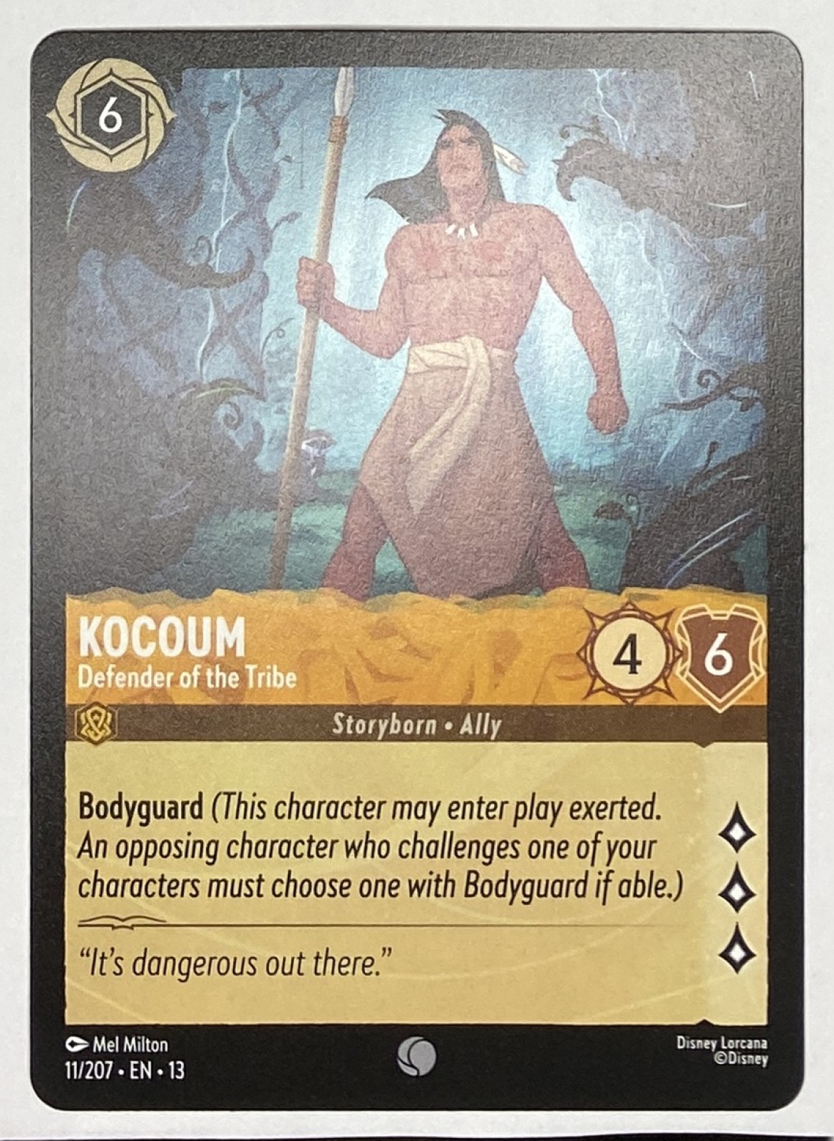 2026 Disney Lorcana Attack of the Vine! Kocoum - Defender of the Tribe #11/207 Common front