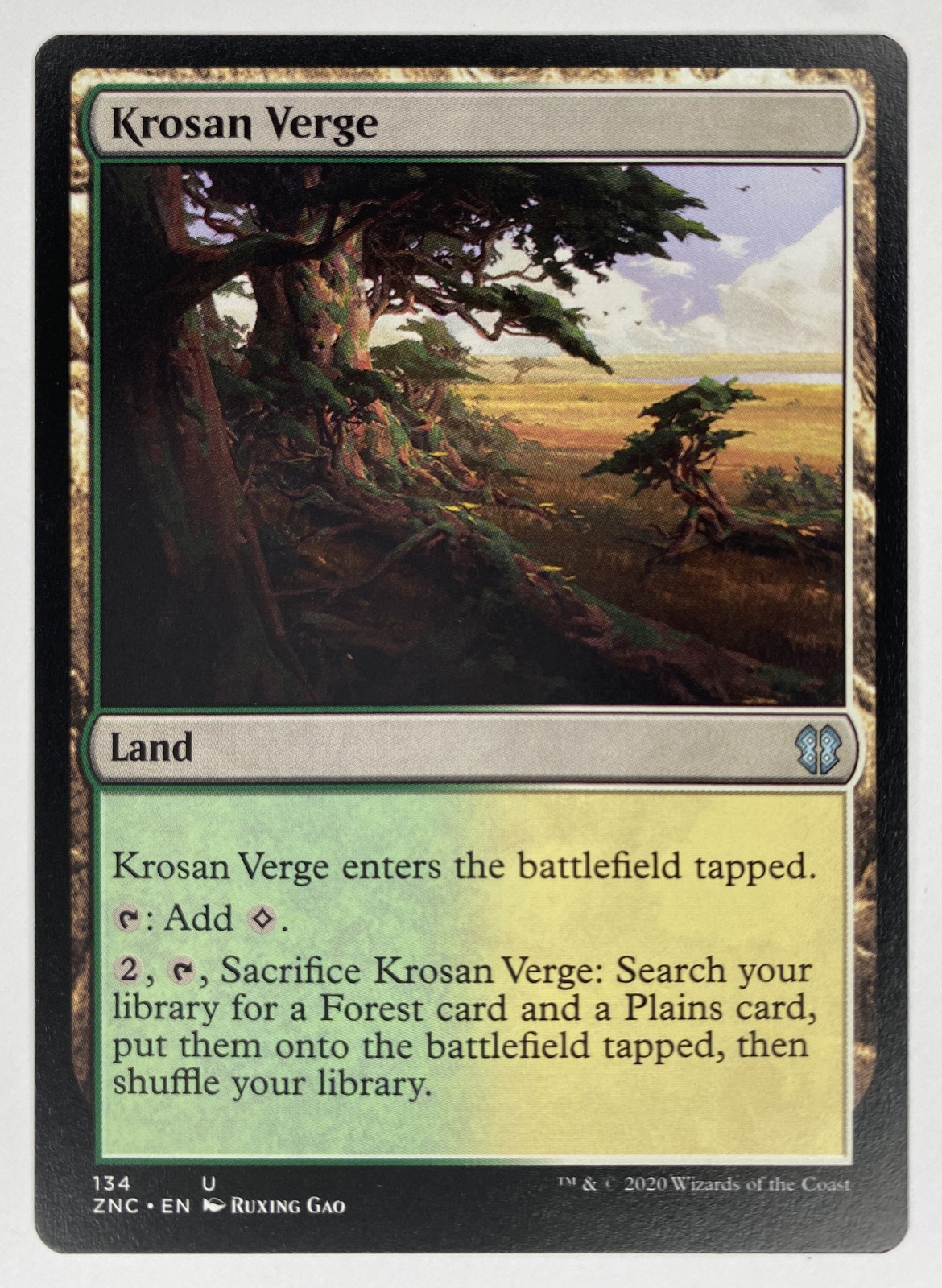 2020 Magic: The Gathering Commander: Zendikar Rising Krosan Verge #134 Uncommon front