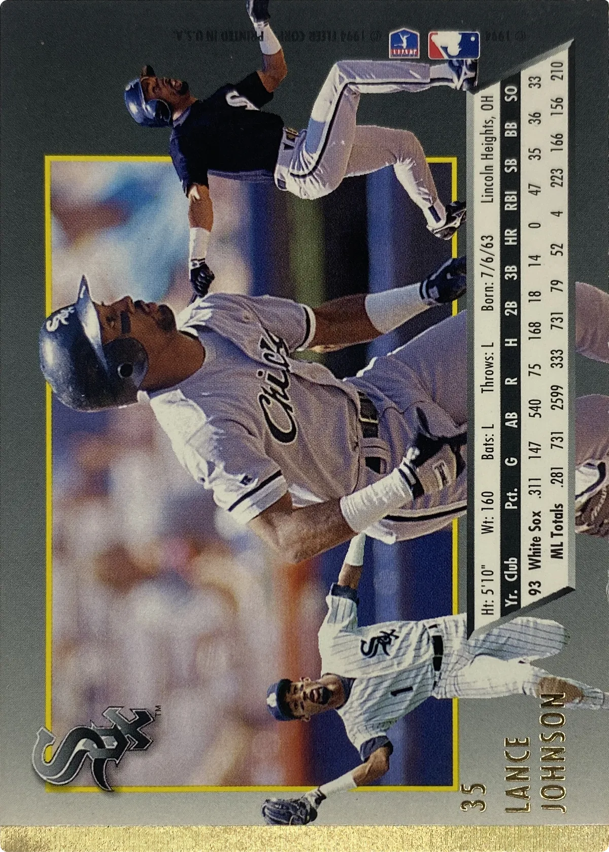 Lance Johnson #35, back