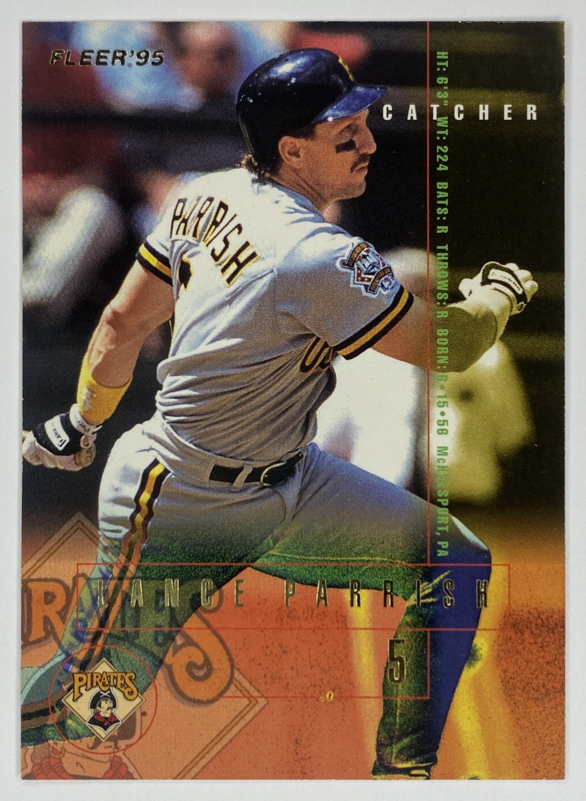1995 Fleer Lance Parrish #487 Pittsburgh Pirates front