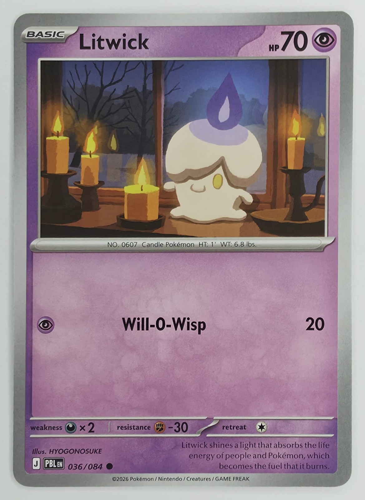 2026 Pokemon Pitch Black Litwick #036/084 Common front