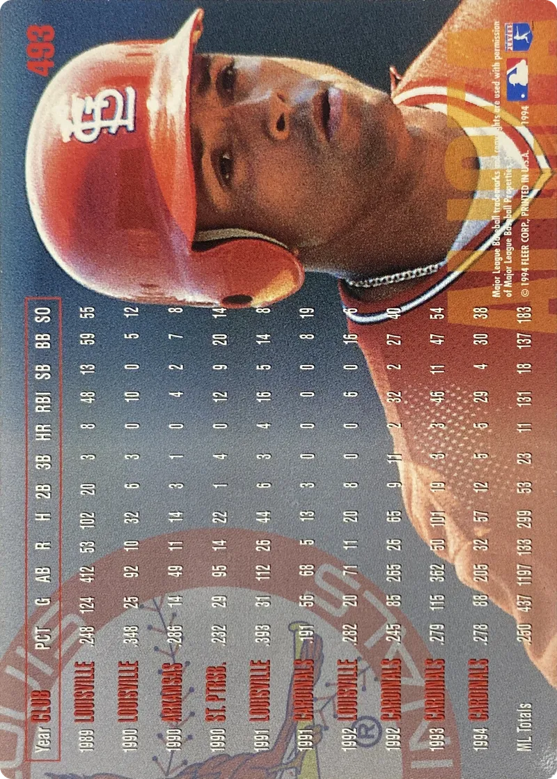 Luis Alicea #493, back