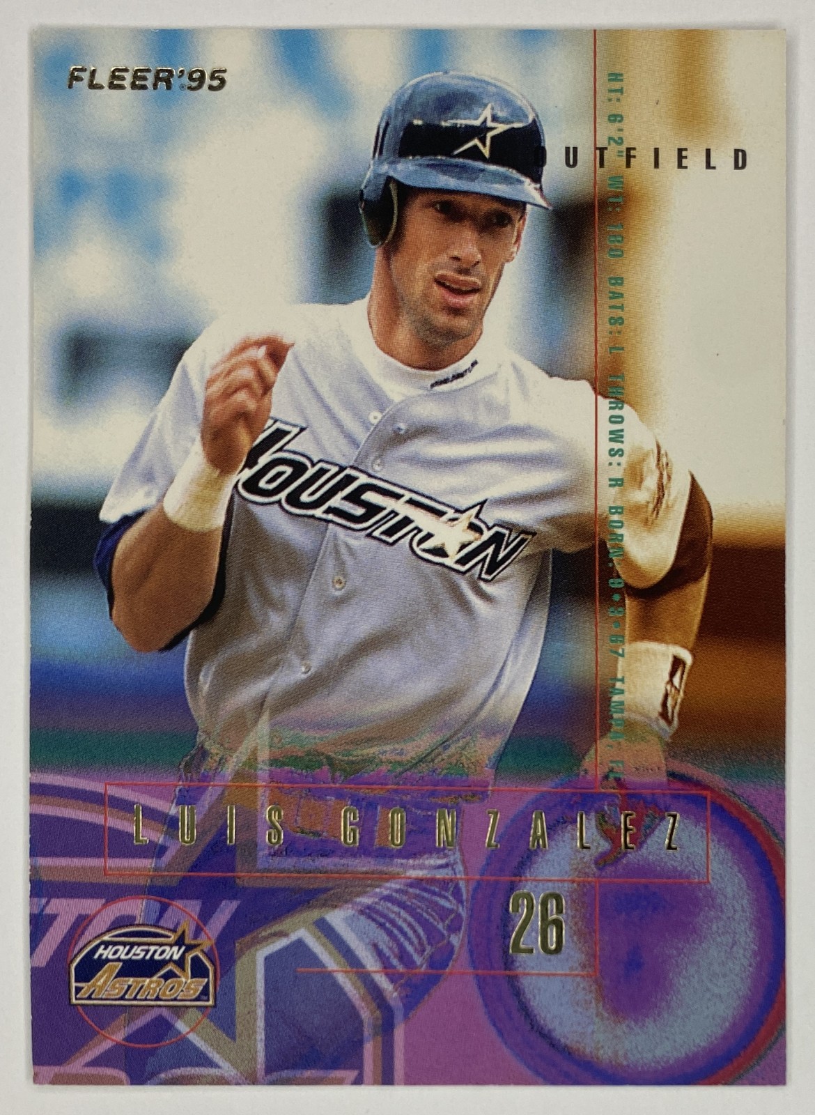 1995 Fleer Luis Gonzalez #460 Houston Astros front
