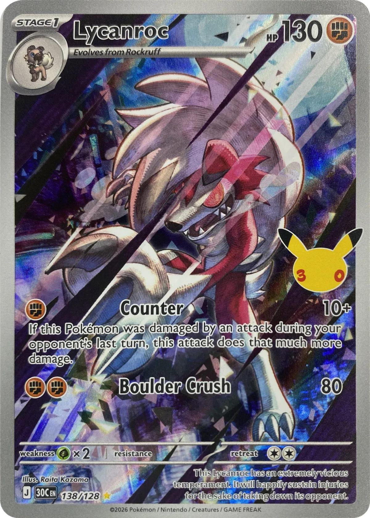 Lycanroc #138/128, front