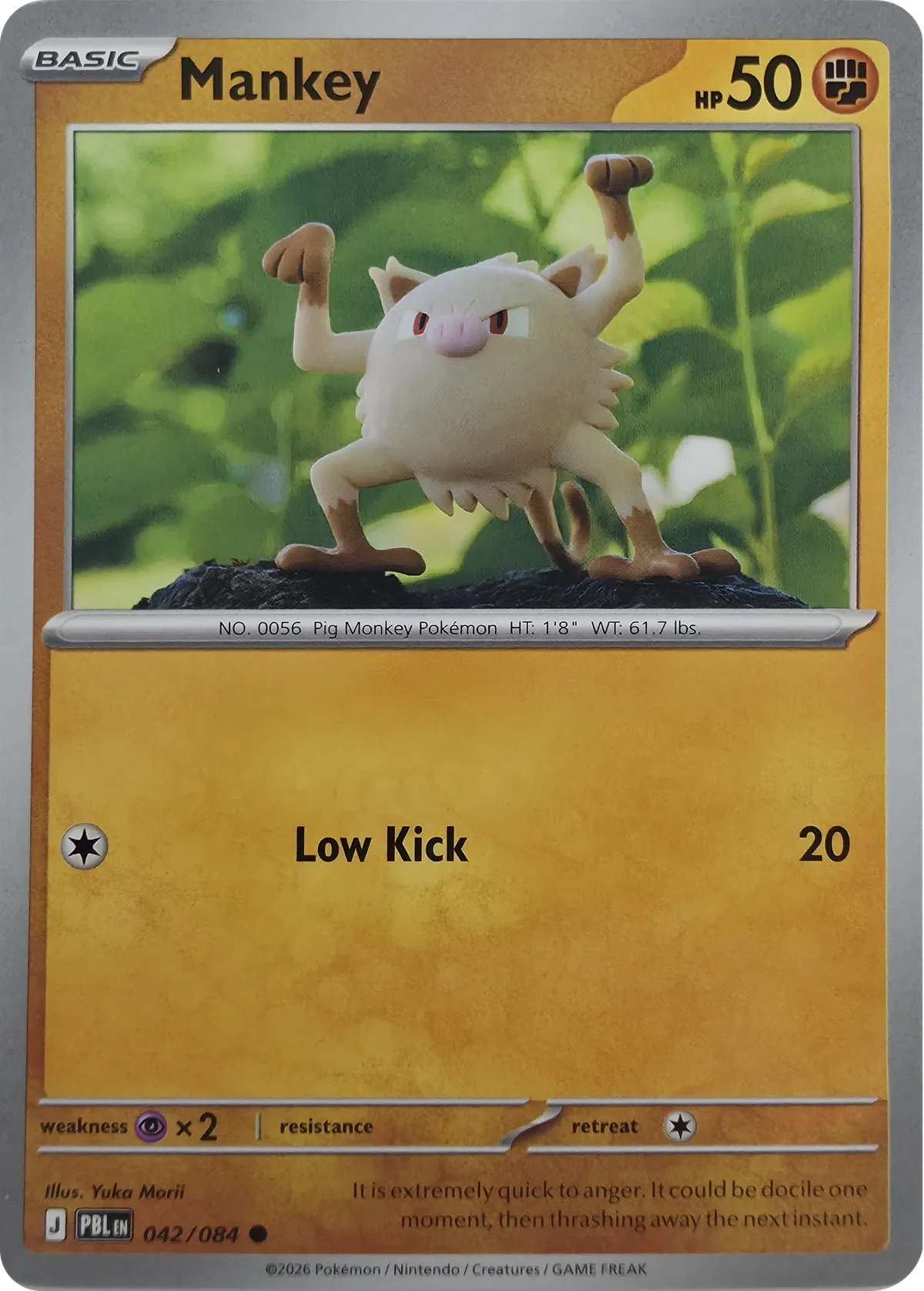 Mankey #042/084, front