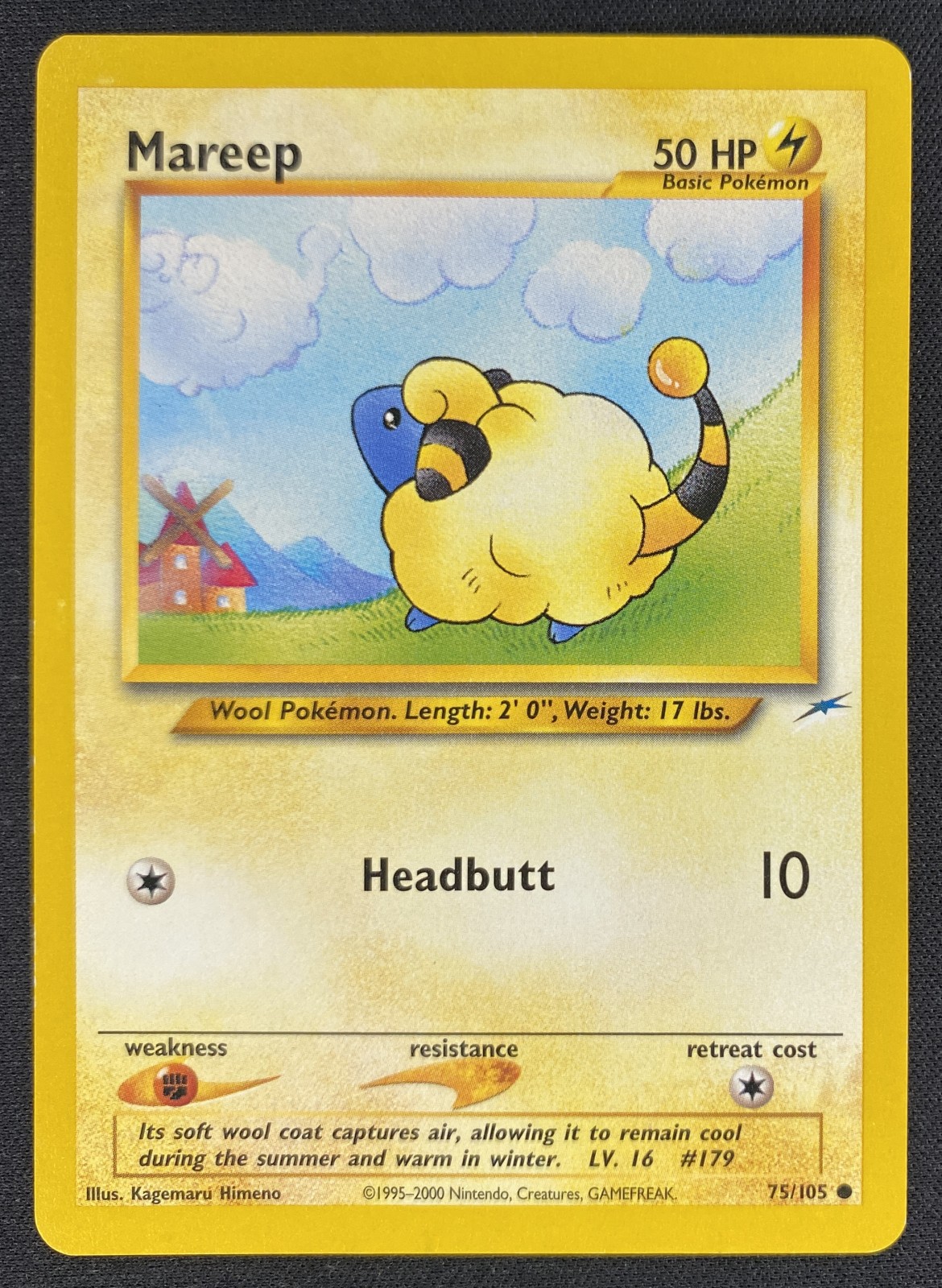 2002 Pokemon Neo Destiny Mareep #075/105 Common front