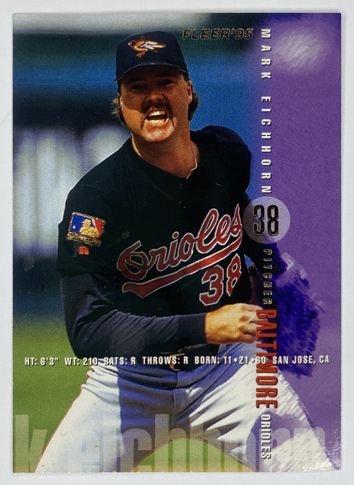 1995 Fleer Mark Eichhorn #5 Baltimore Orioles front