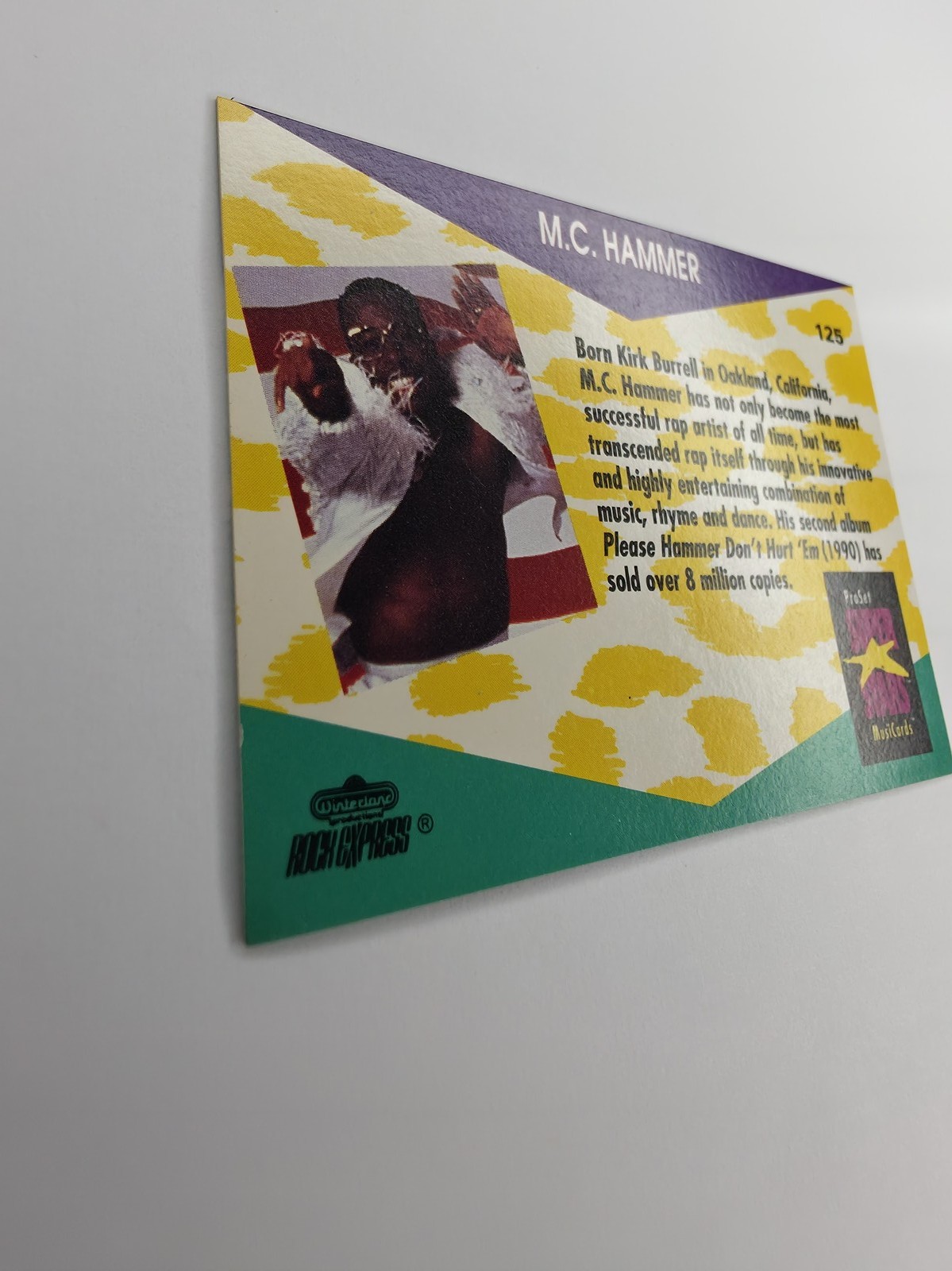 1991 Pro Set SuperStars MusiCards M.C. Hammer #125 photo 5