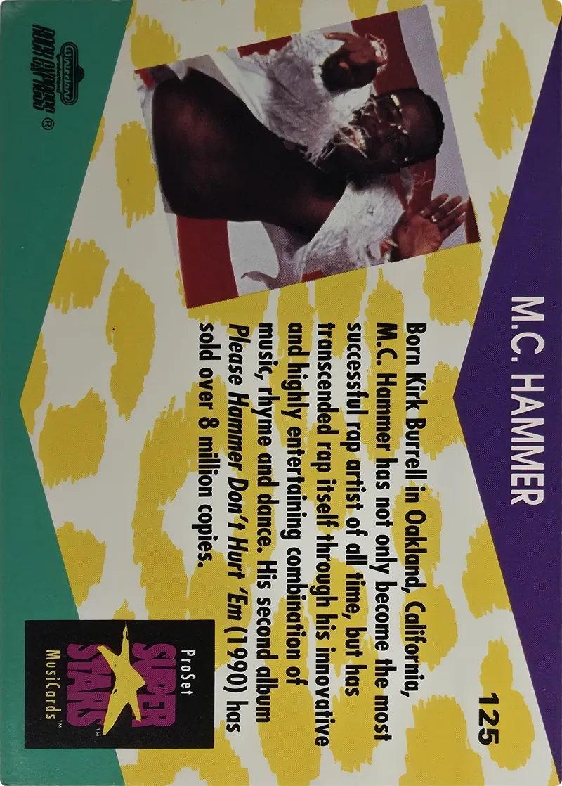 M.C. Hammer #125, back