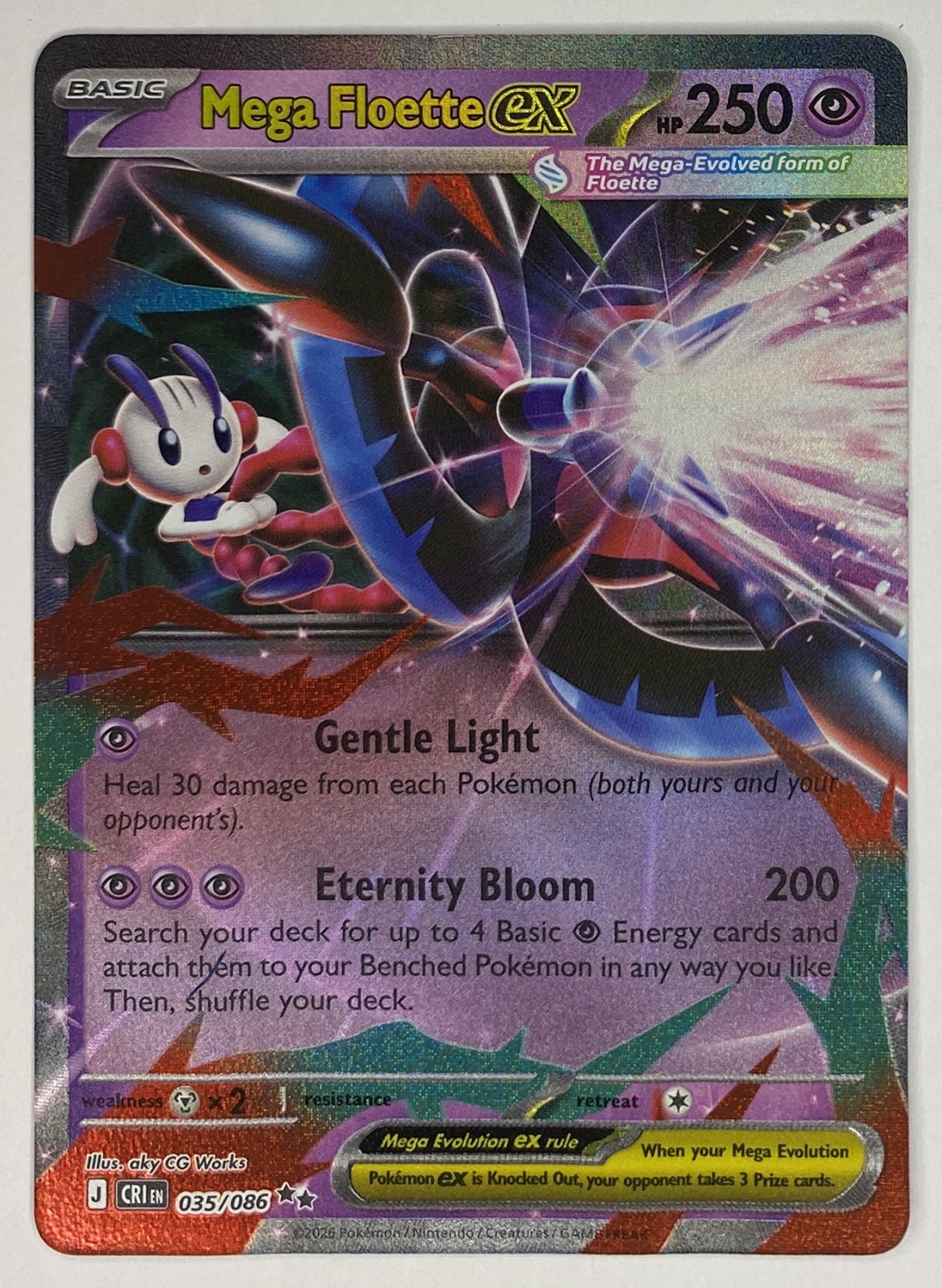 2026 Pokemon Chaos Rising Mega Floette ex #035/086 Double Rare front