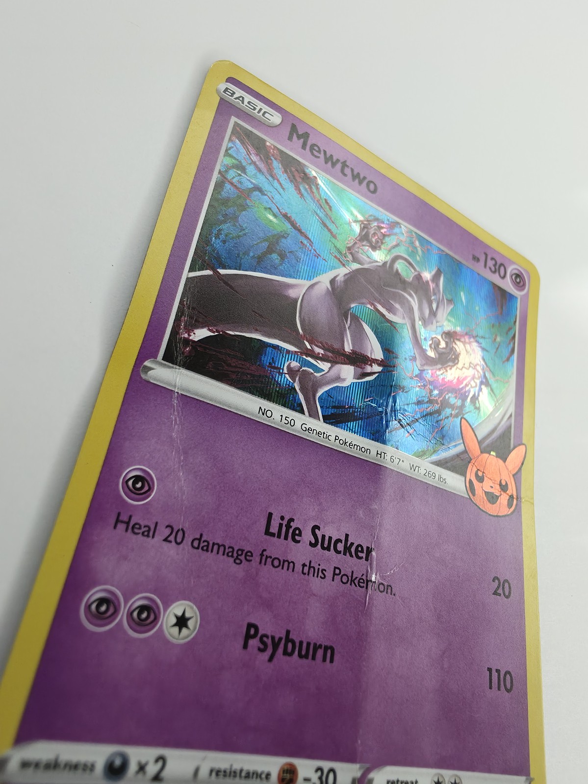 2022 Pokemon Brilliant Stars Mewtwo #056/172 Trick or Trade Holo Rare photo 5