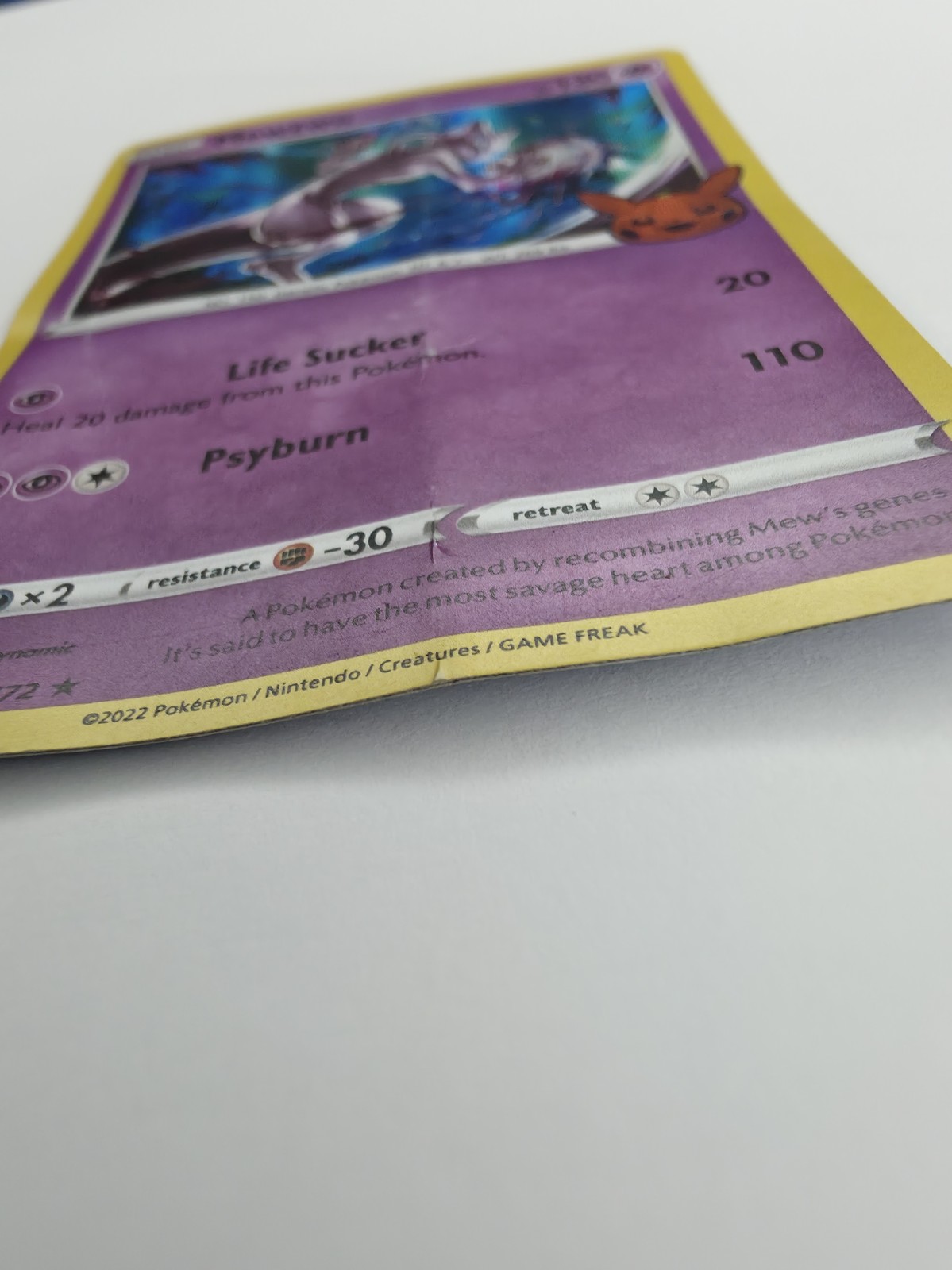 2022 Pokemon Brilliant Stars Mewtwo #056/172 Trick or Trade Holo Rare photo 6