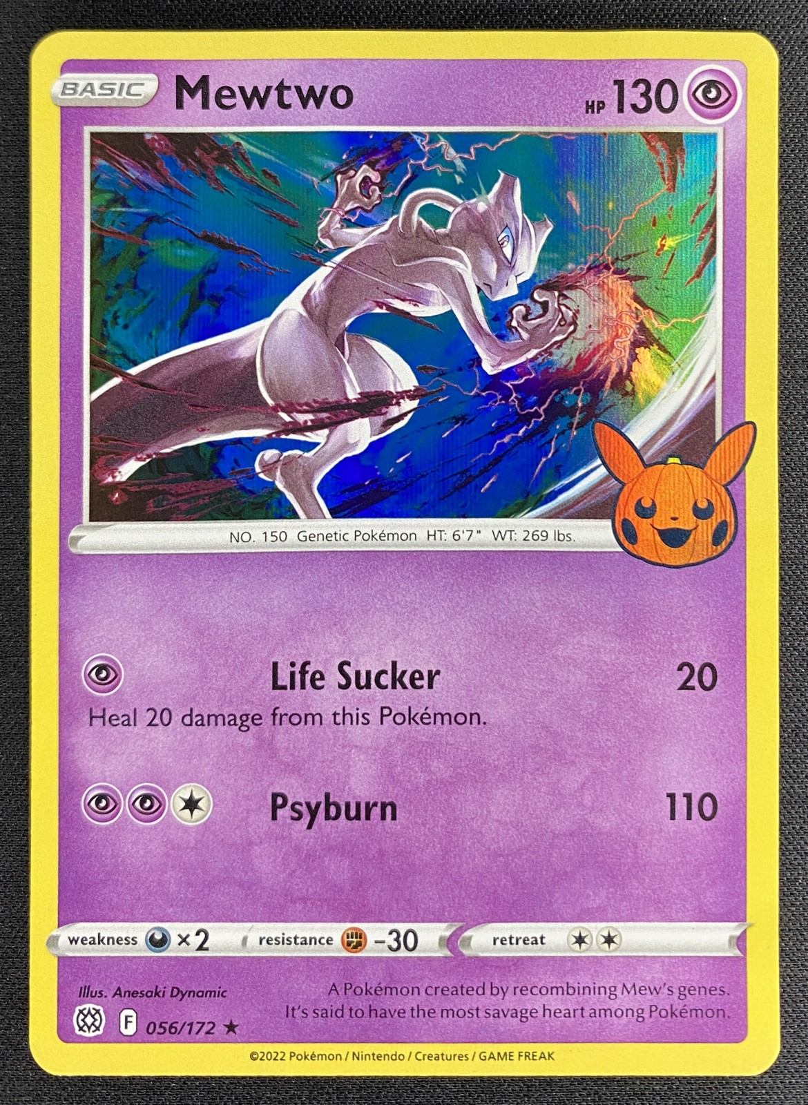 2022 Pokemon Trick or Trade BOOster Bundle Mewtwo #056/172 Promo front
