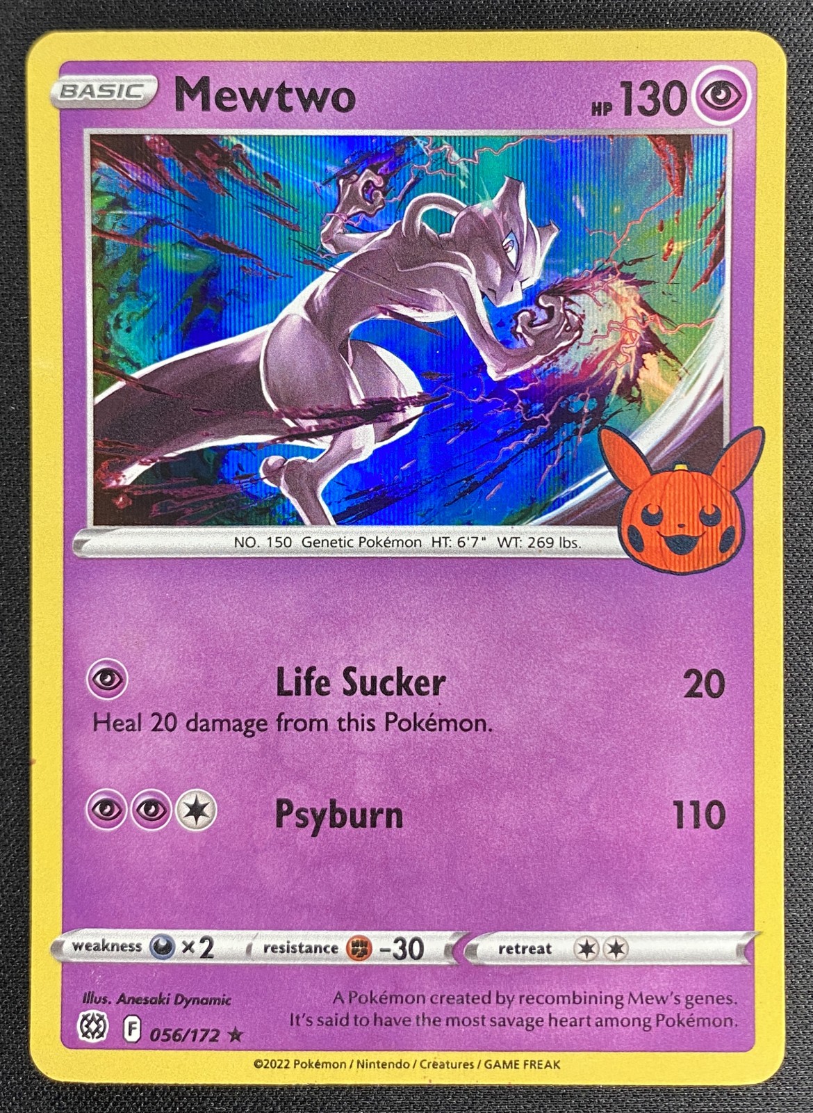 2022 Pokemon Trick or Trade BOOster Bundle Mewtwo #056/172 Promo front