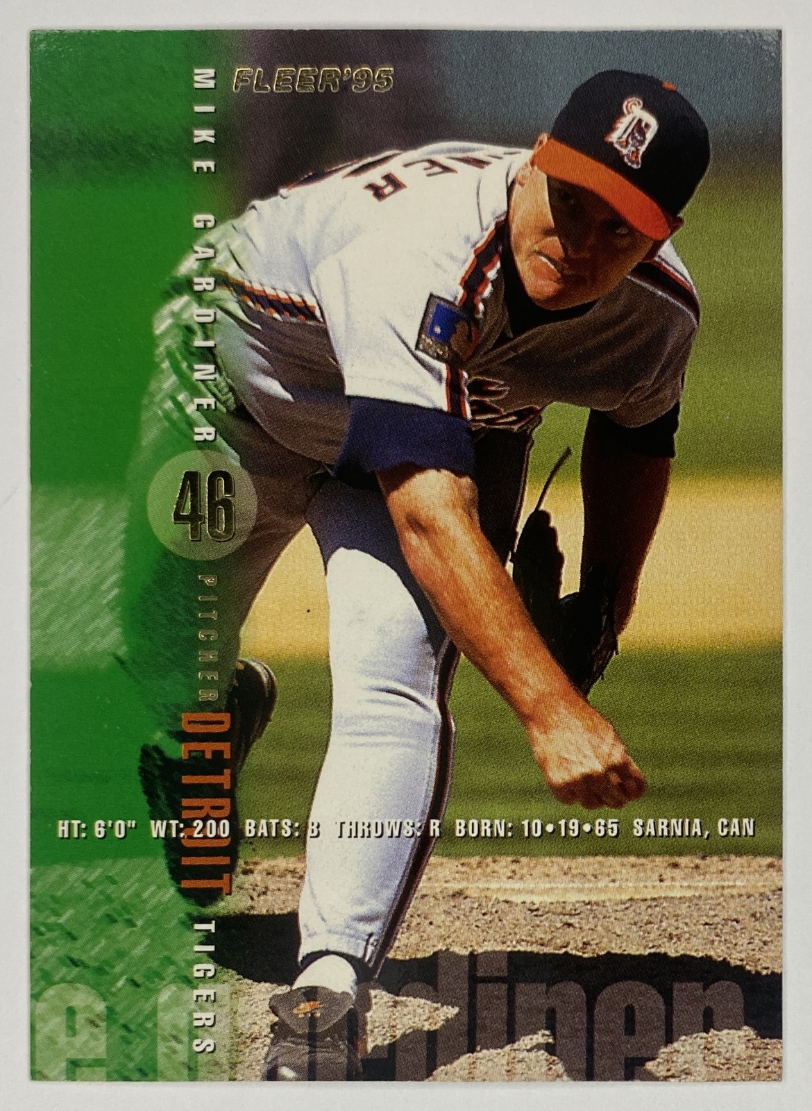 1995 Fleer Mike Gardiner #52 Detroit Tigers front