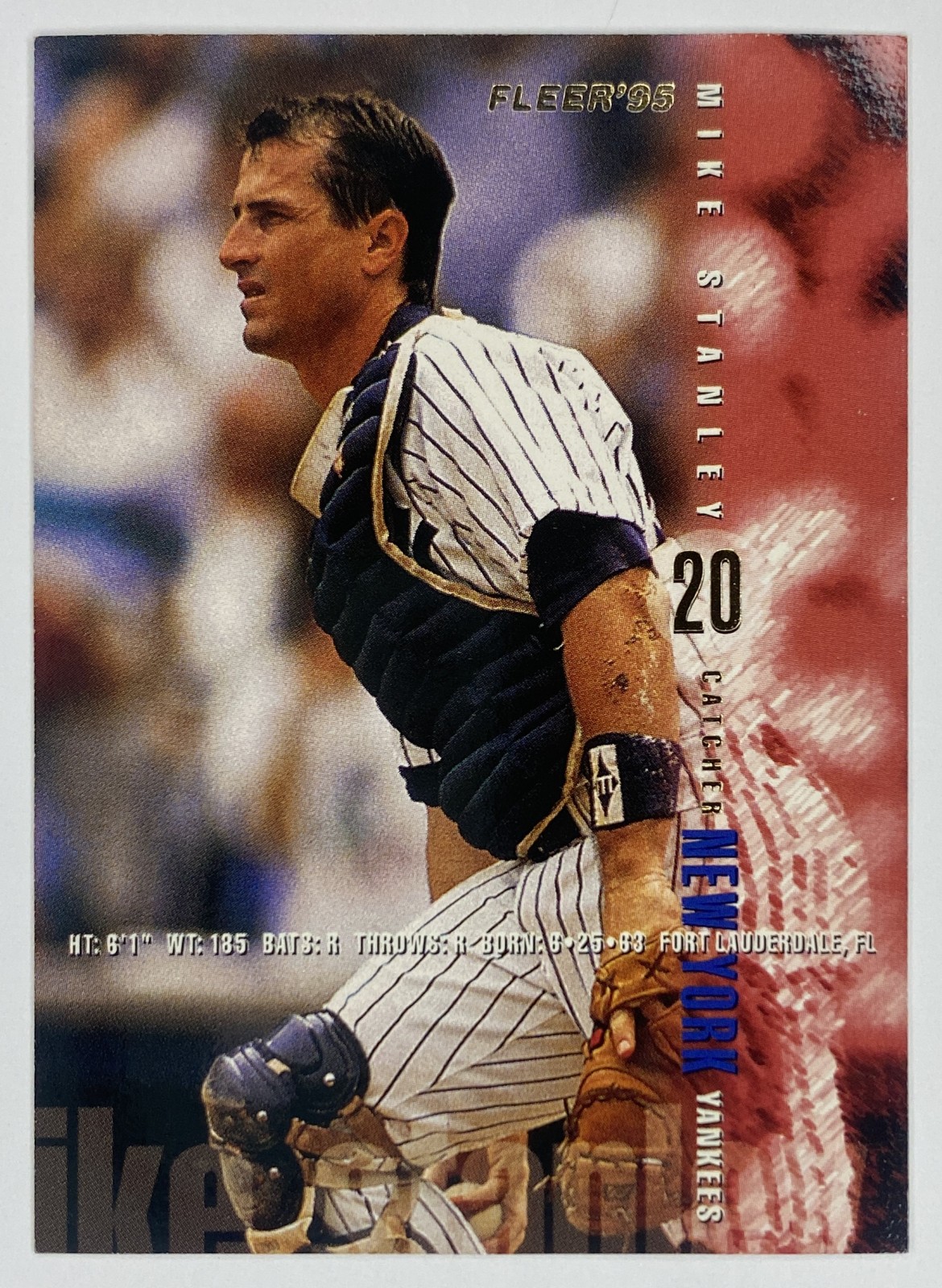 1995 Fleer Mike Stanley #81 New York Yankees front