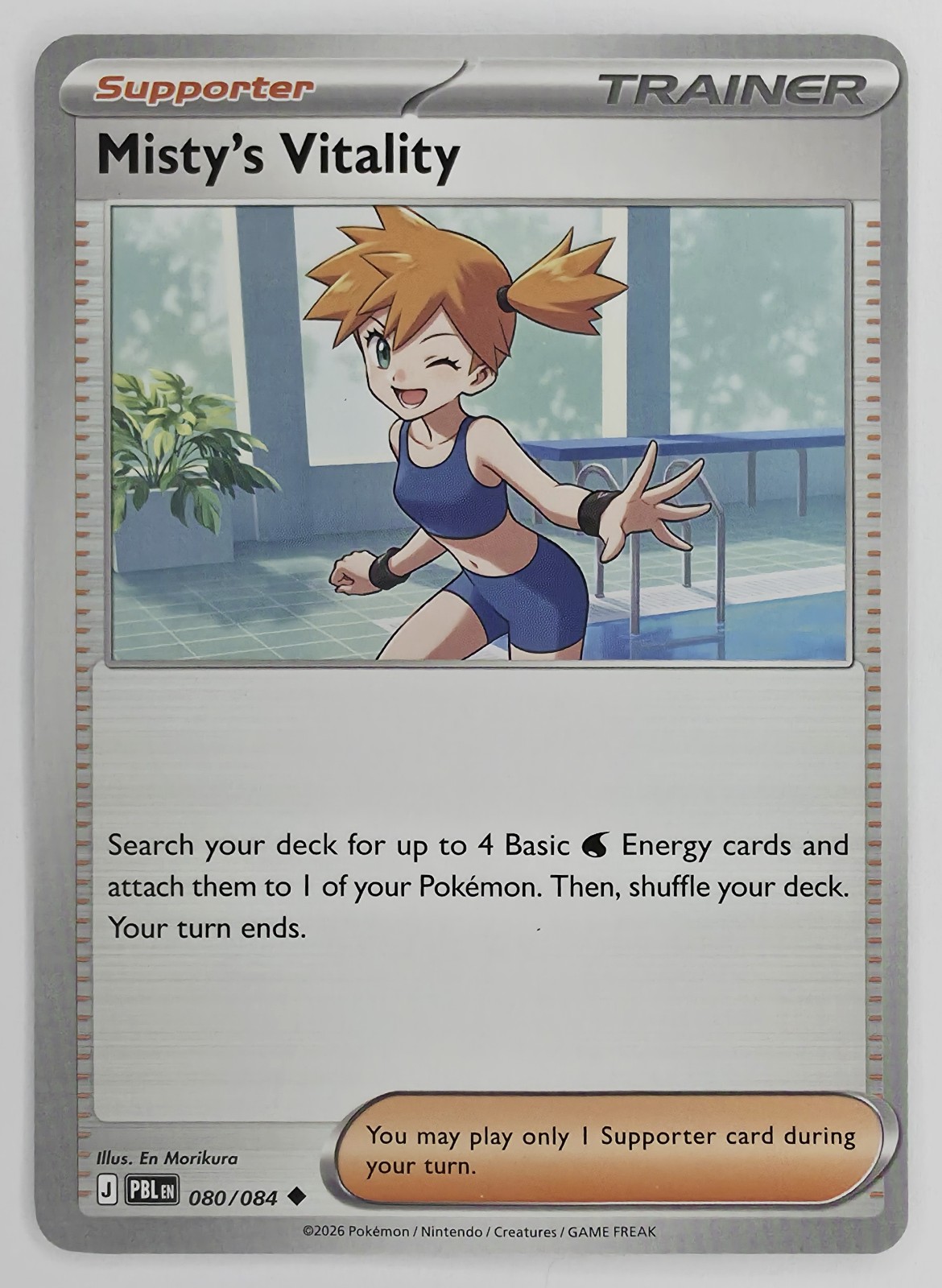 2026 Pokemon Pitch Black Misty's Vitality #080/084 Uncommon Trainer front