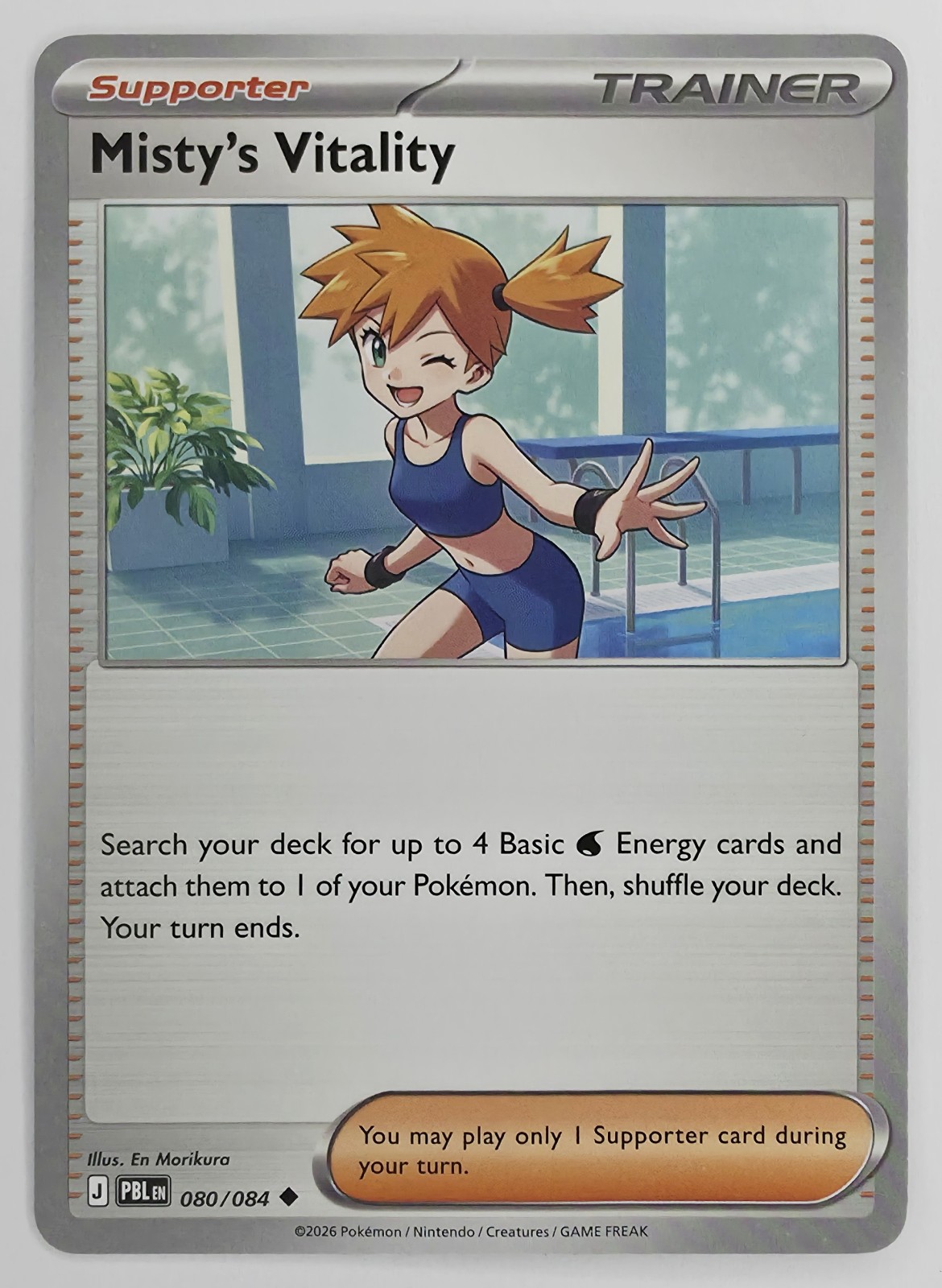 2026 Pokemon Pitch Black Misty's Vitality #080/084 Uncommon Trainer front
