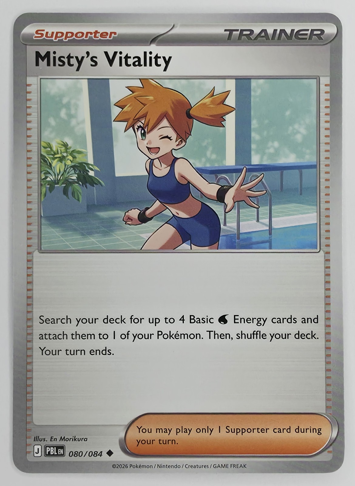2026 Pokemon Pitch Black Misty's Vitality #080/084 Uncommon Trainer front