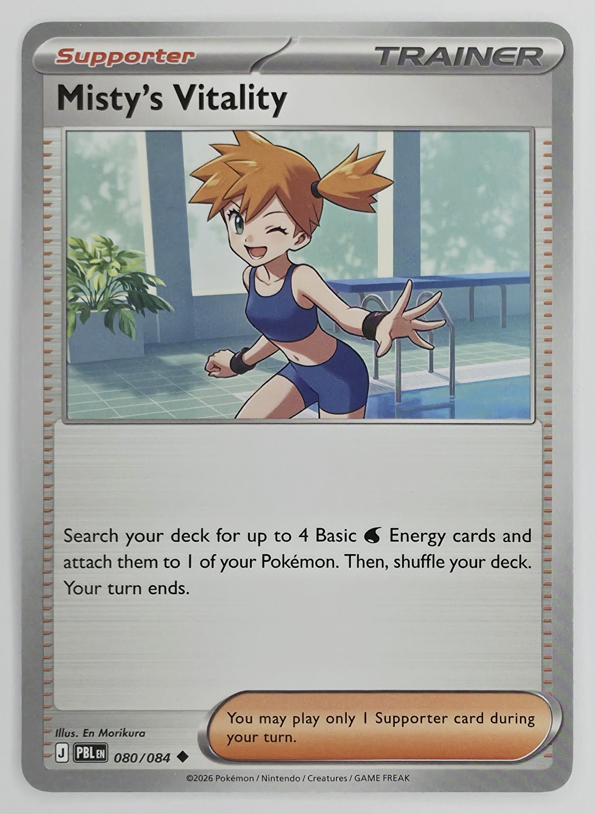 2026 Pokemon Pitch Black Misty's Vitality #080/084 Uncommon Trainer front