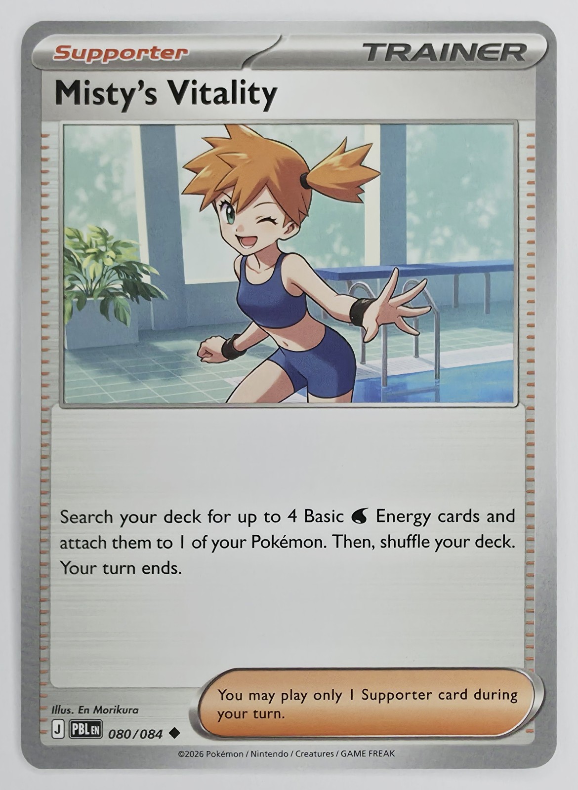2026 Pokemon Pitch Black Misty's Vitality #080/084 Uncommon Trainer front
