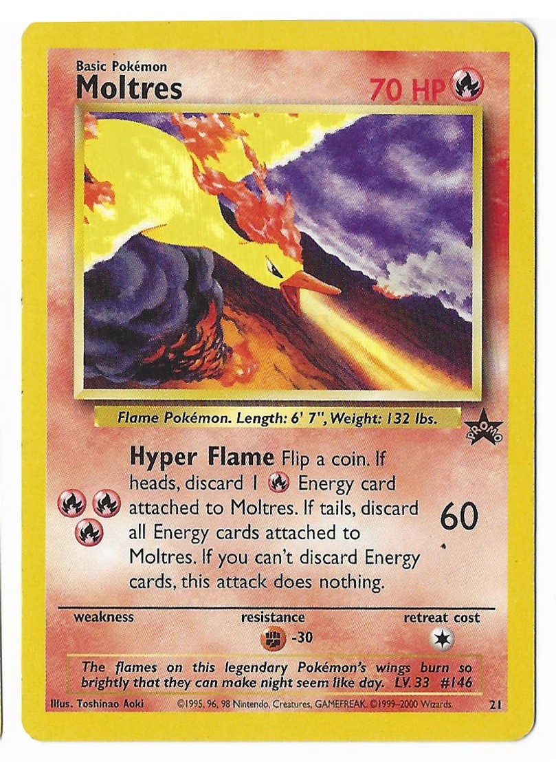 Moltres, scan of the front, shows surface detail