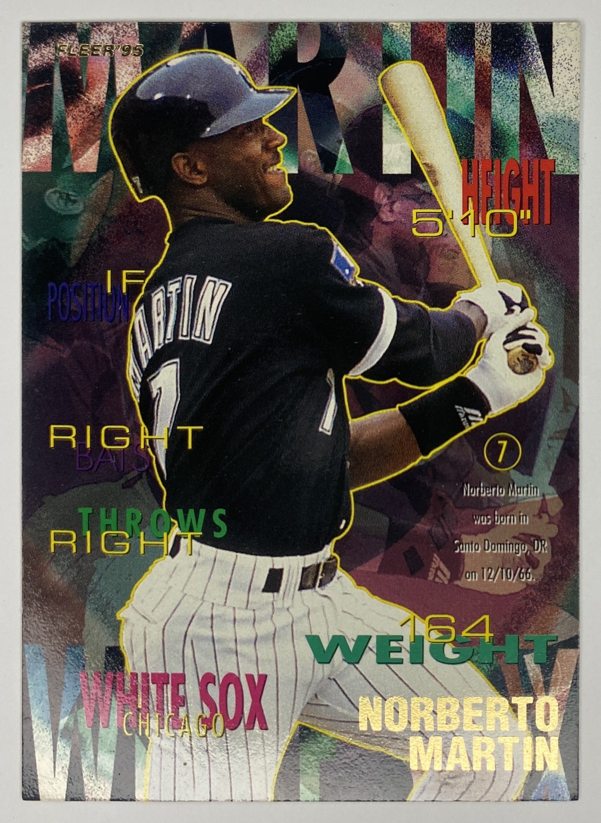 1995 Fleer Norberto Martin #124 Chicago White Sox front