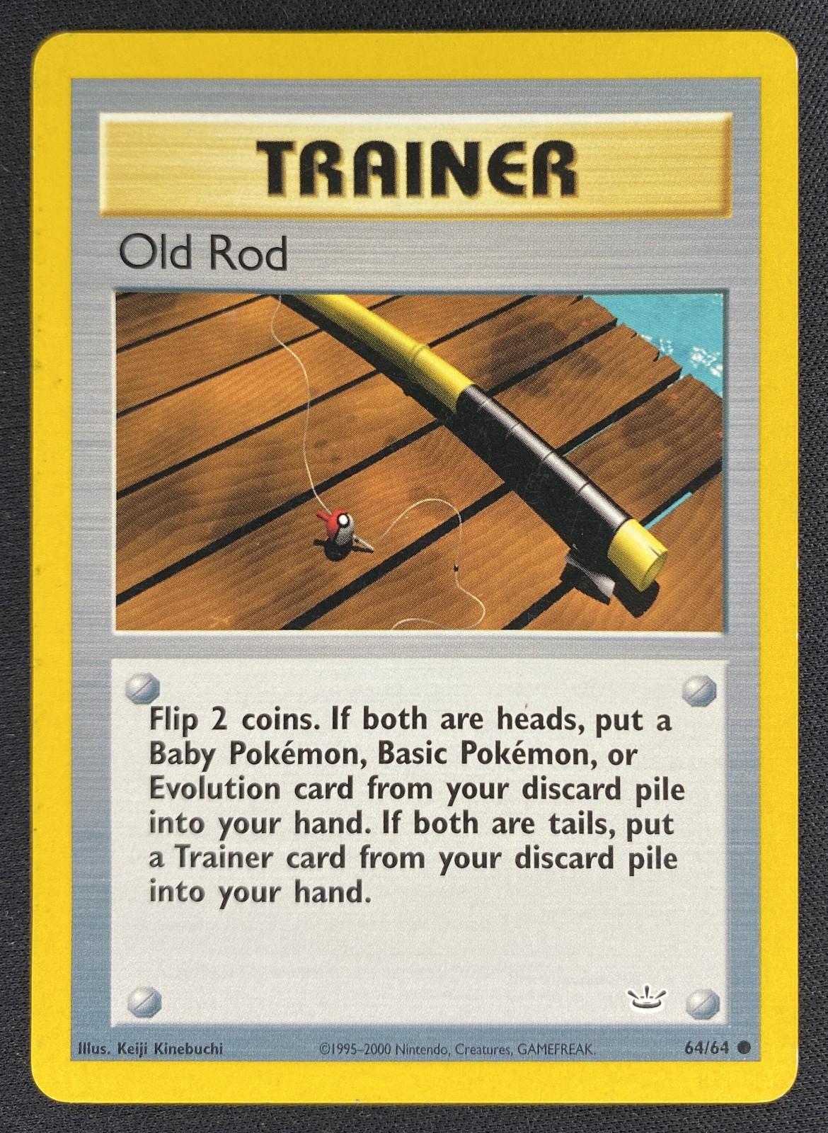 2001 Pokemon Neo Revelation Old Rod #64/64 Common front