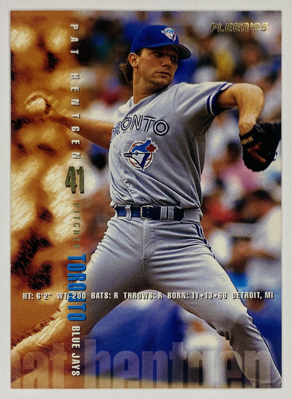 1995 Fleer Pat Hentgen #97 Toronto Blue Jays front