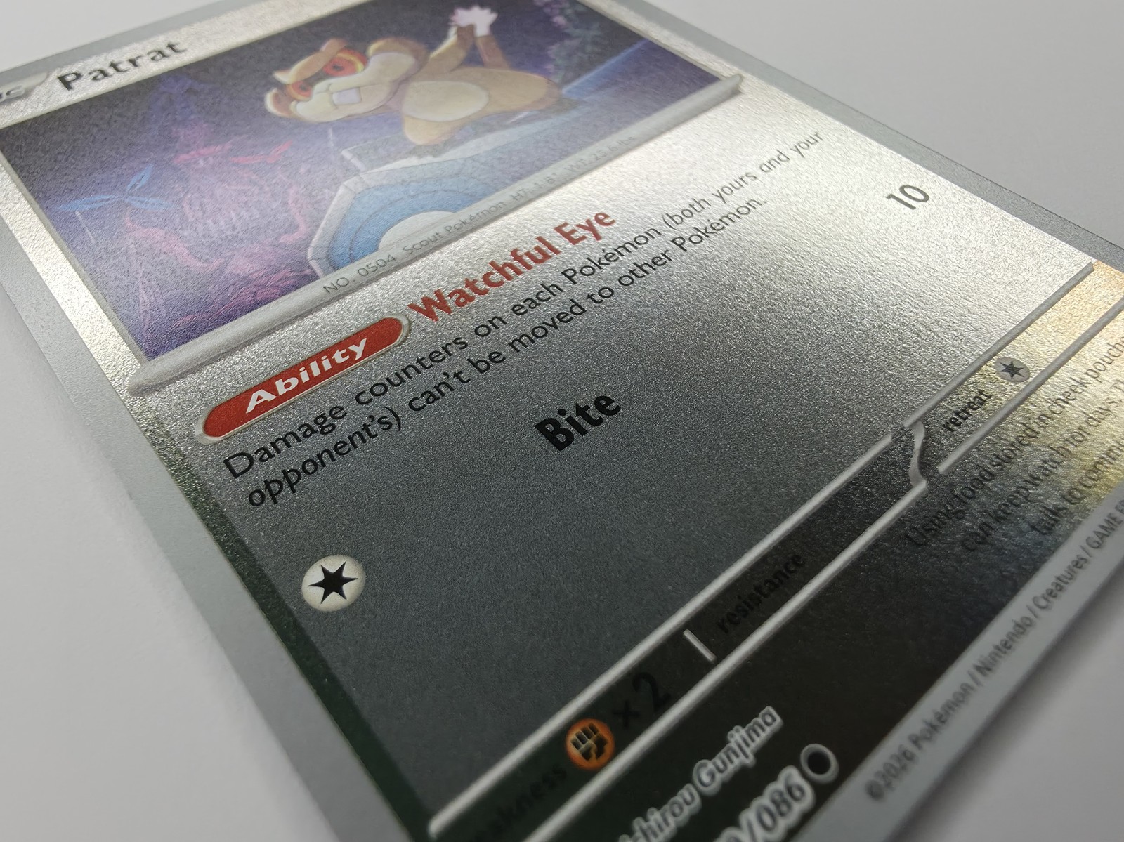 2026 Pokemon Chaos Rising Patrat #070/086 Reverse Holo Common photo 3