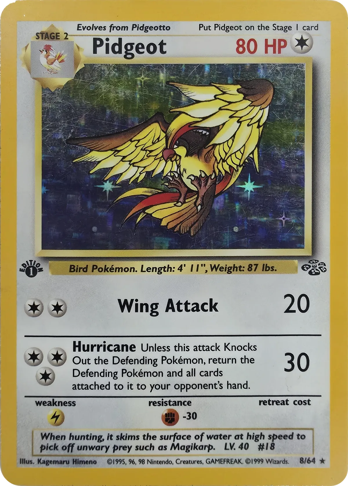 Pidgeot #8/64, front