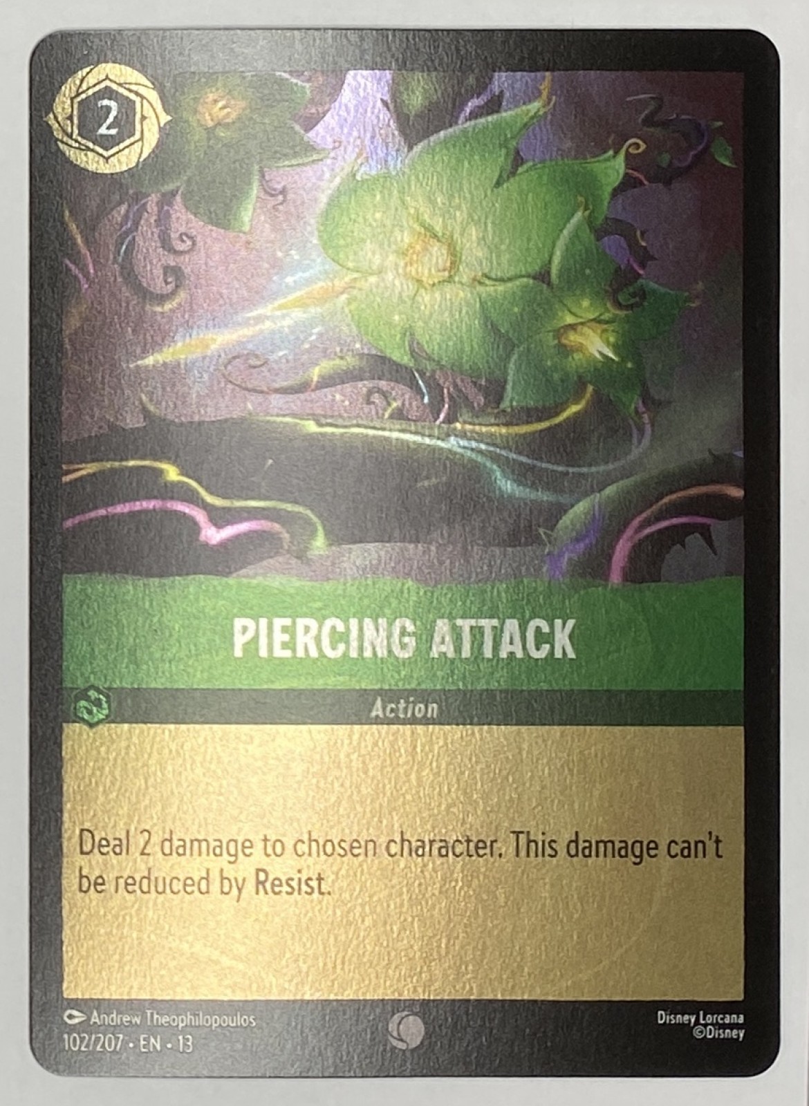 2026 Disney Lorcana Attack of the Vine! Piercing Attack #102/207 Common front