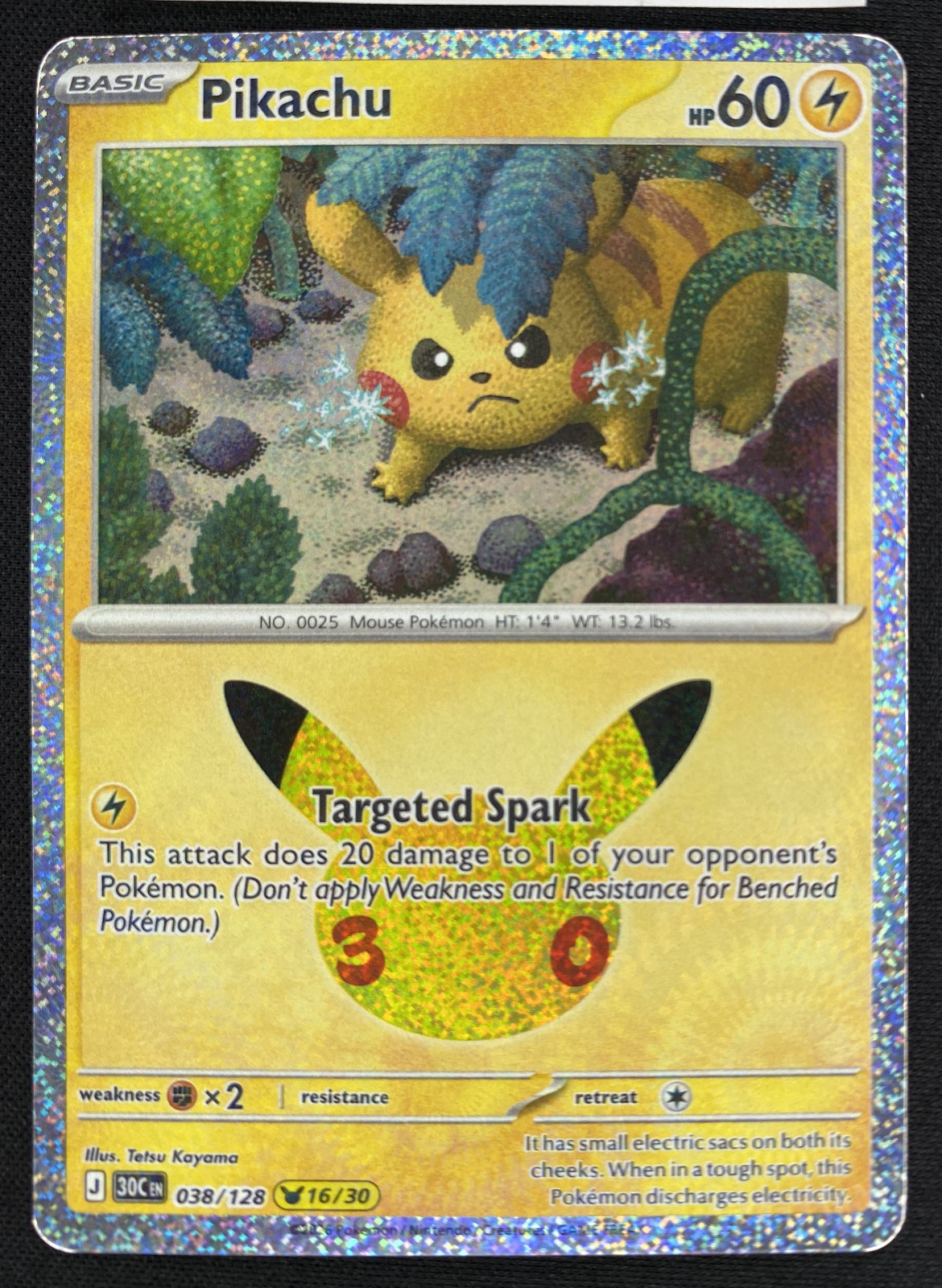 2026 Pokemon 30th Celebration Pikachu #038/128 Pikachu Rare front