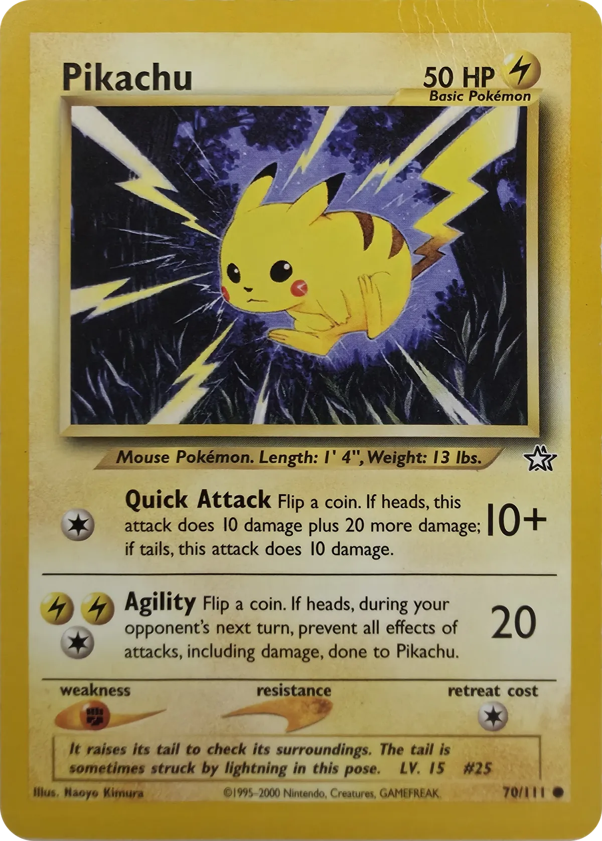 Pikachu #70/111, front