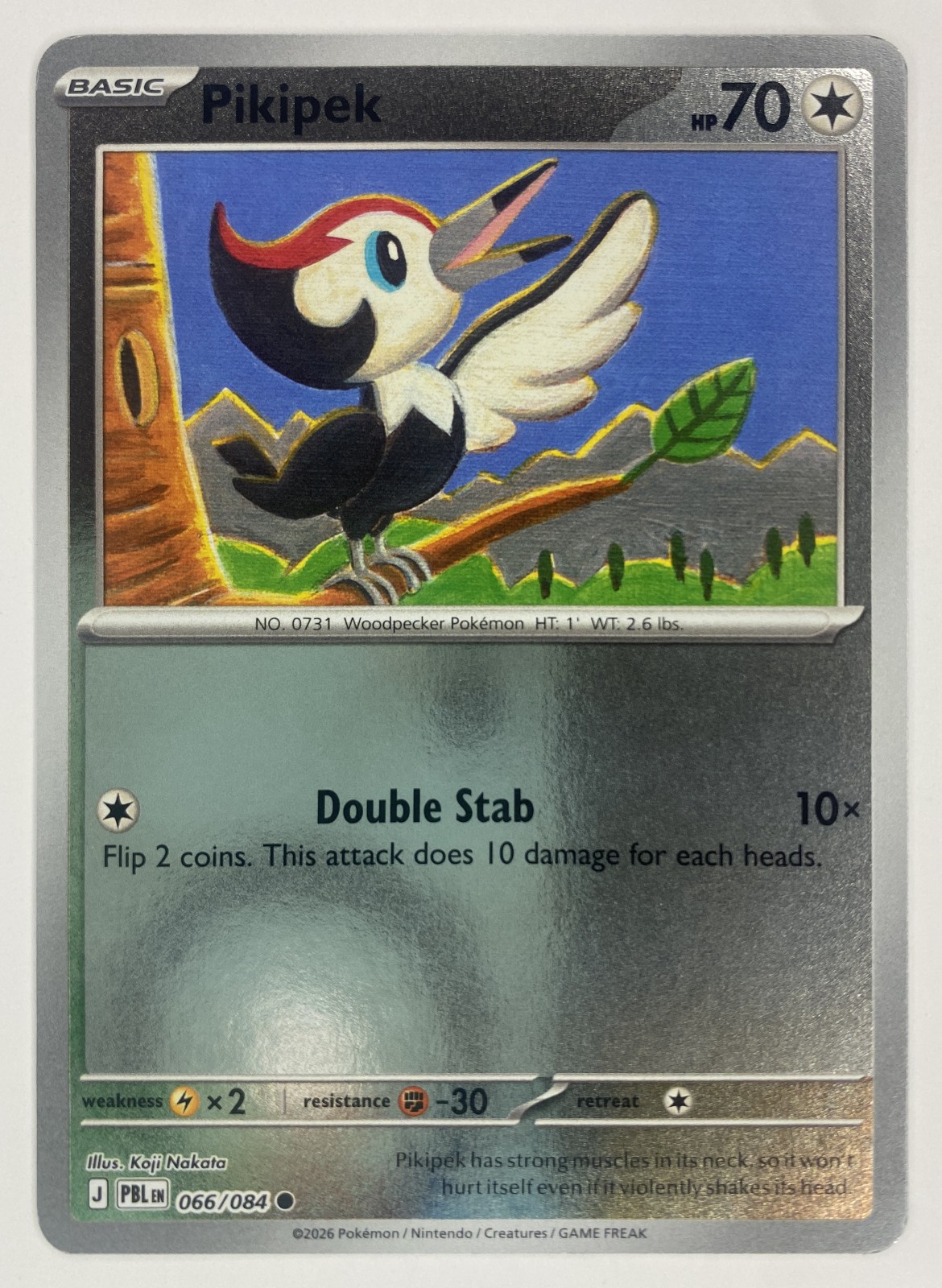 2026 Pokemon Pitch Black Pikipek #066/084 Common front