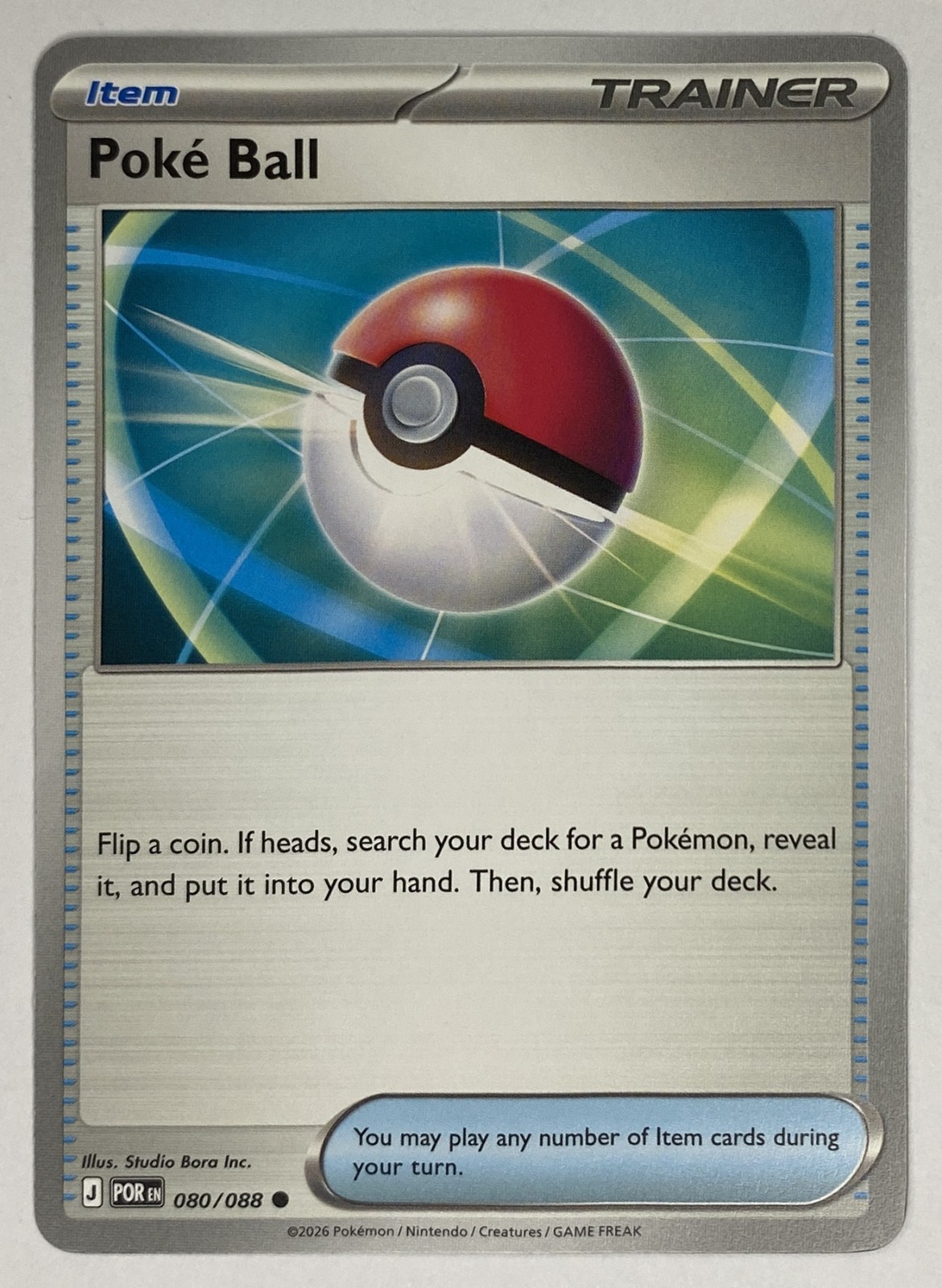 2026 Pokemon Perfect Order Poke Ball #080/088 Common front