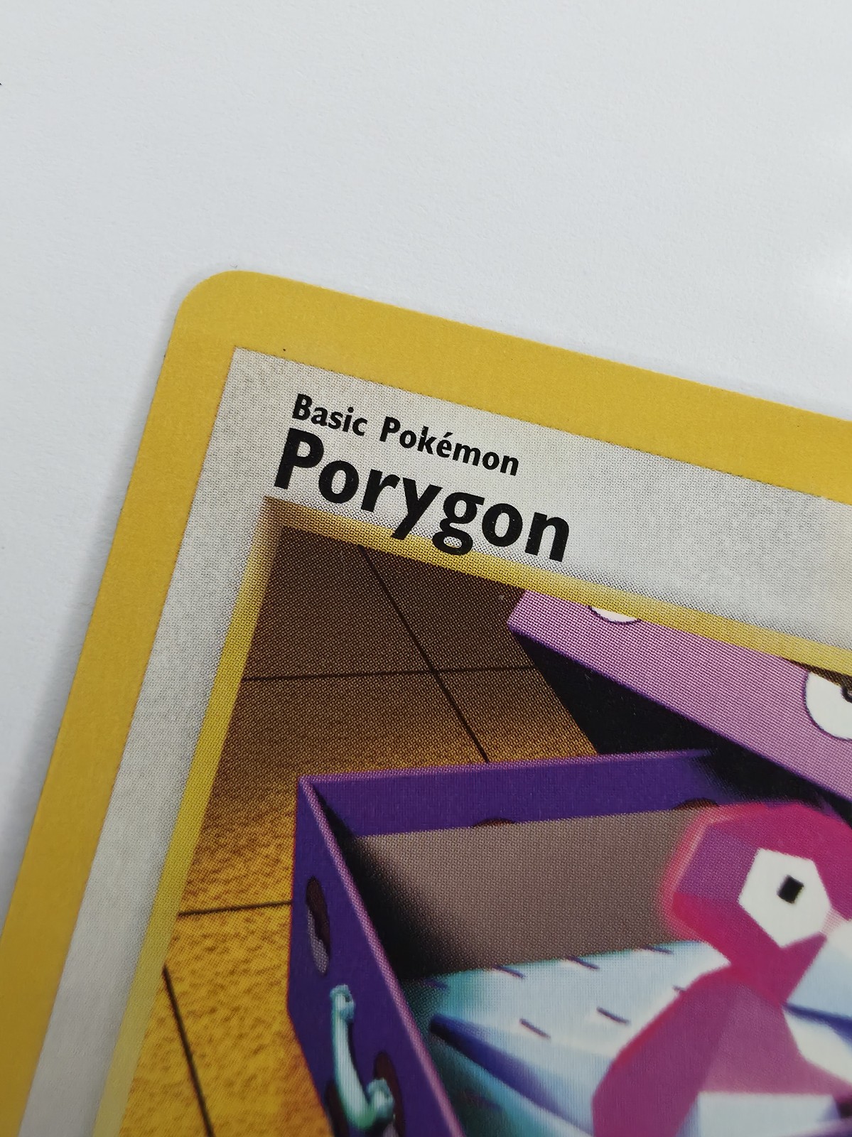 Porygon, front top-left corner and Porygon name