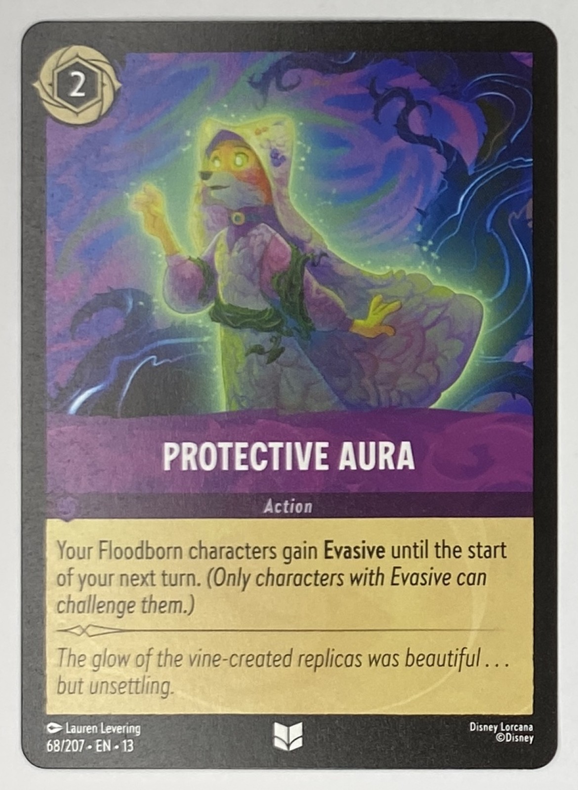 2026 Disney Lorcana Attack of the Vine! Protective Aura #68/207 Uncommon front
