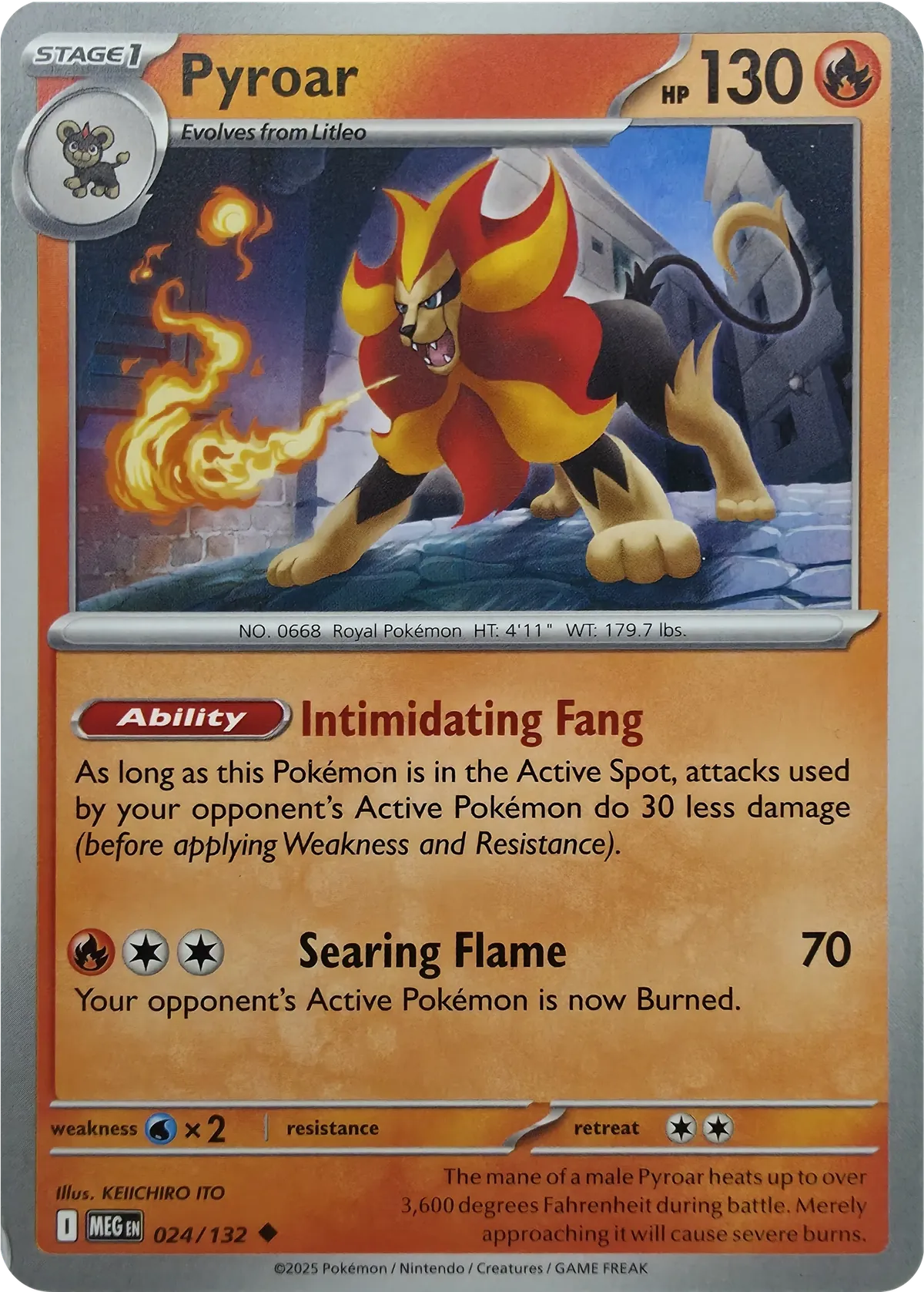 Pyroar #024/132, front