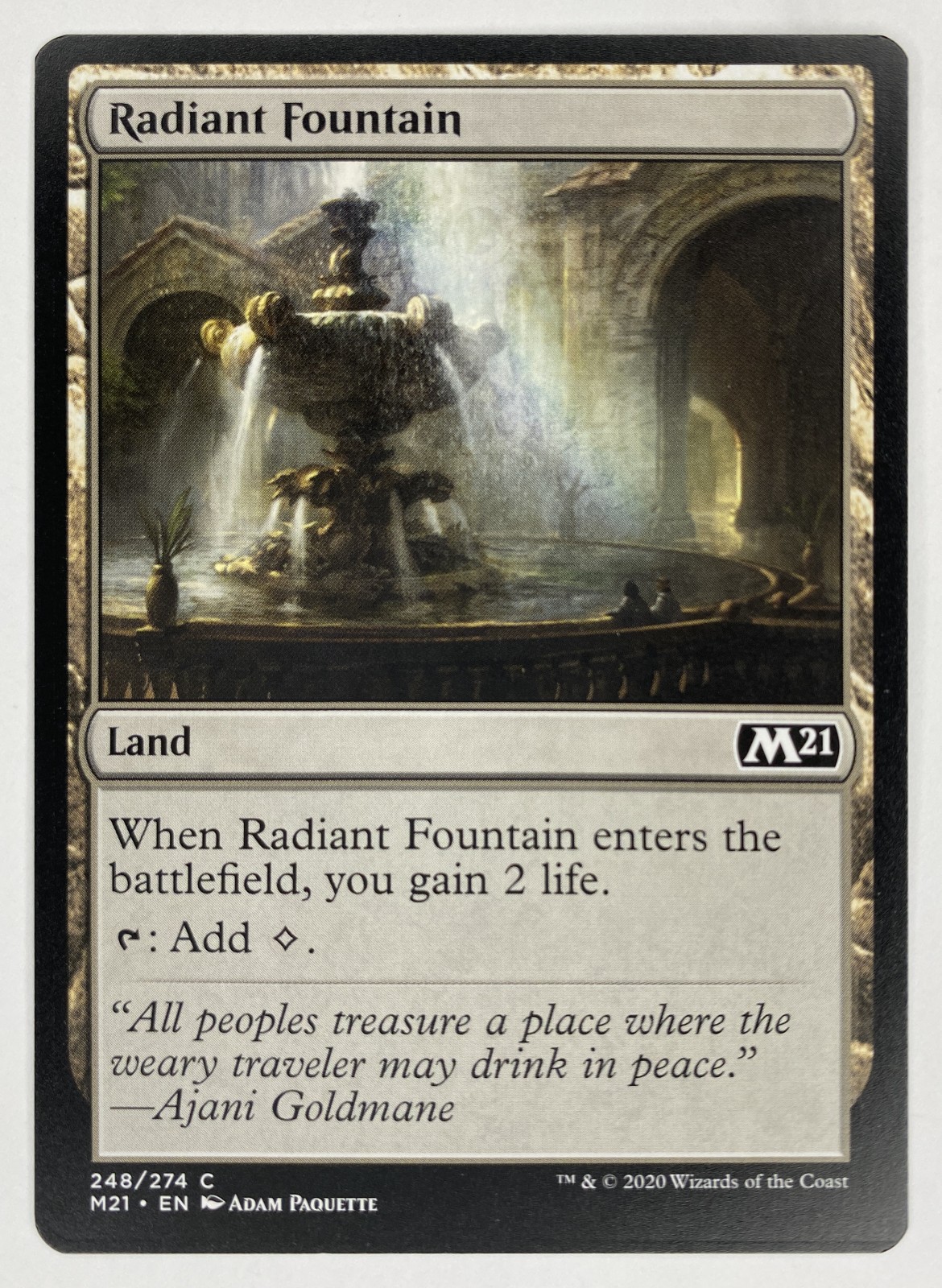 2020 Magic: The Gathering Core Set 2021 Radiant Fountain #248/274 Common front