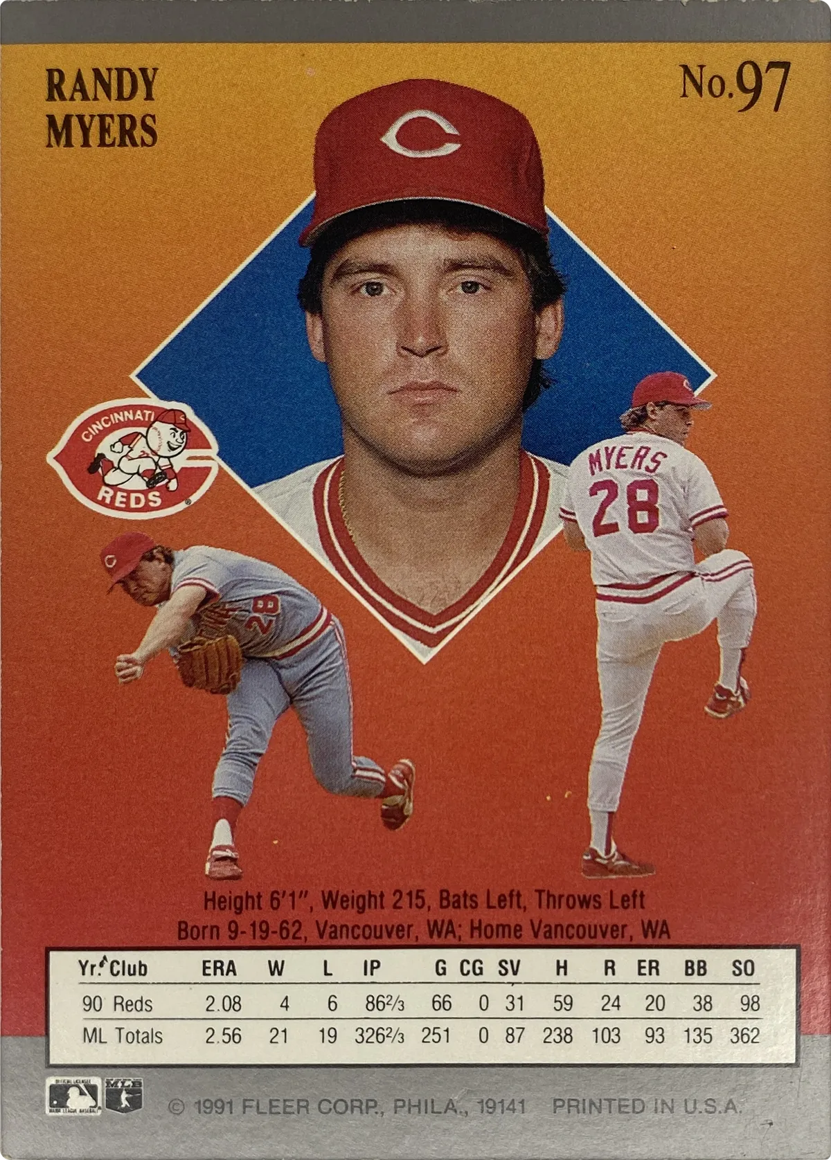 Randy Myers #97, back
