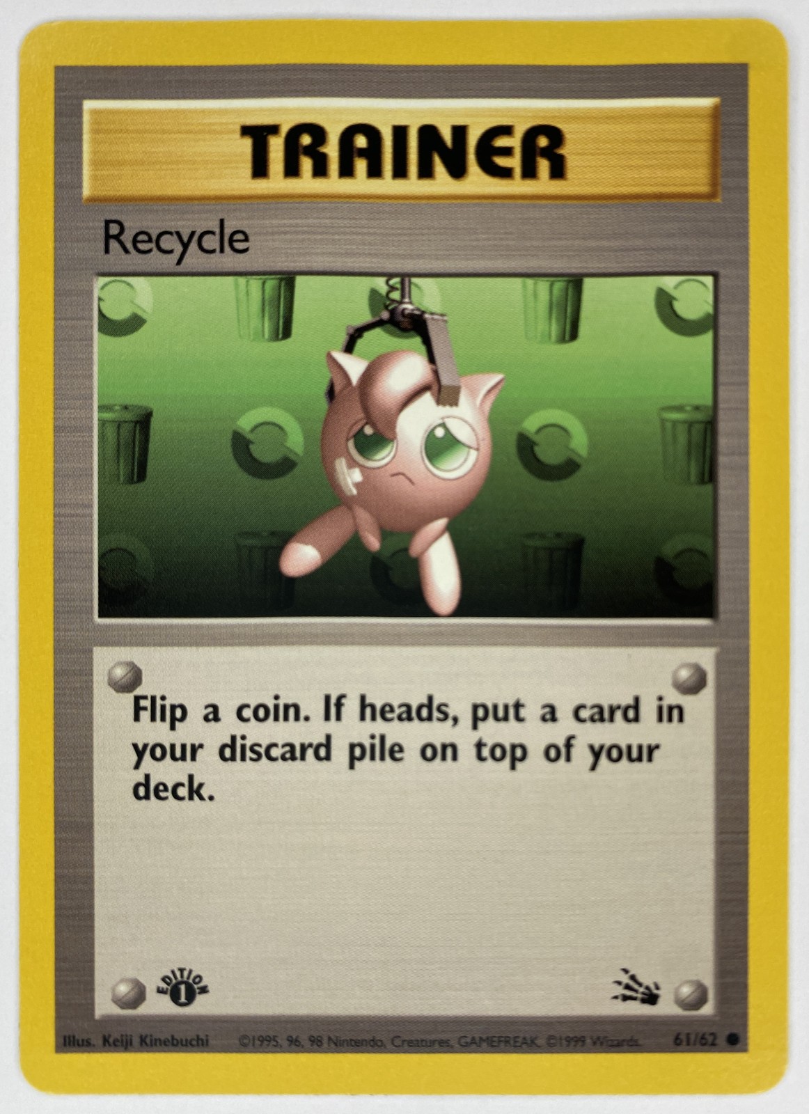 1999 Pokemon Fossil Recycle #61/62 Common front